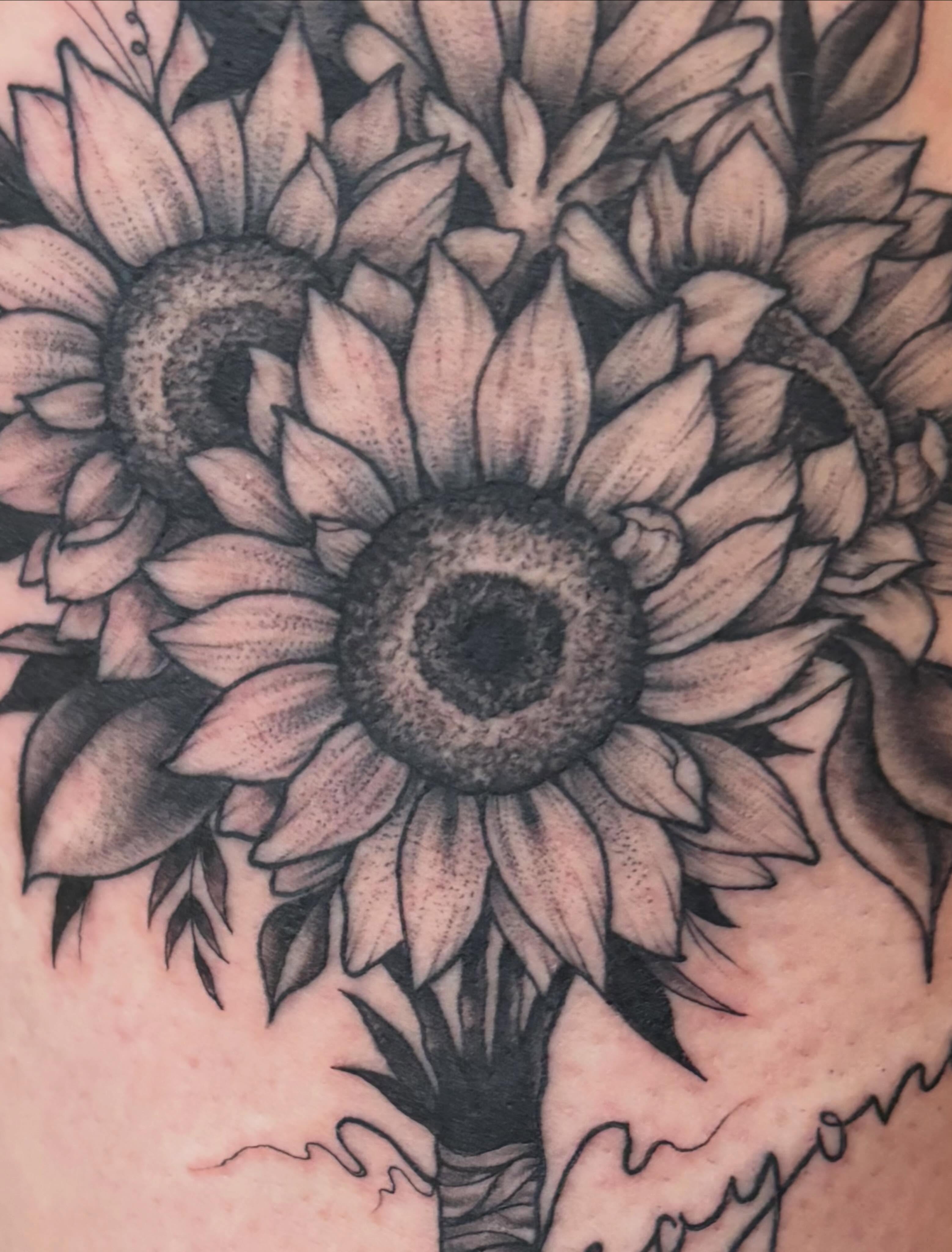 Tattoo by @katecooktattoos — black_and_grey