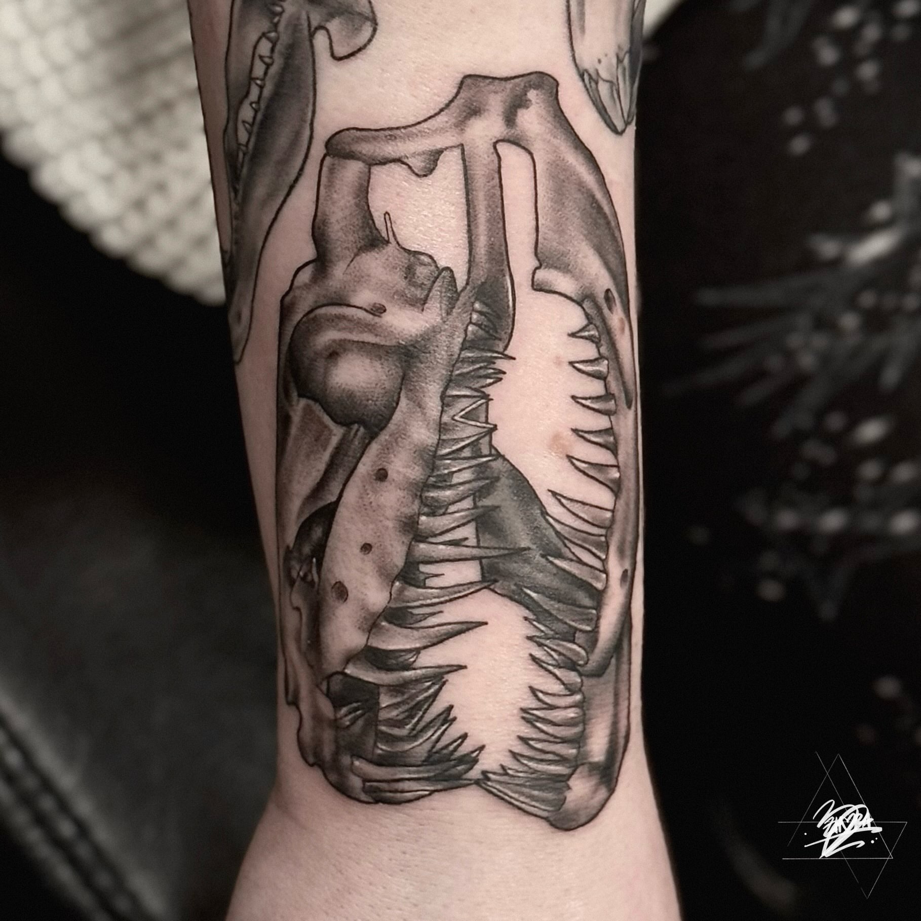 Tattoo by @zhoradevi — black_and_grey, realism