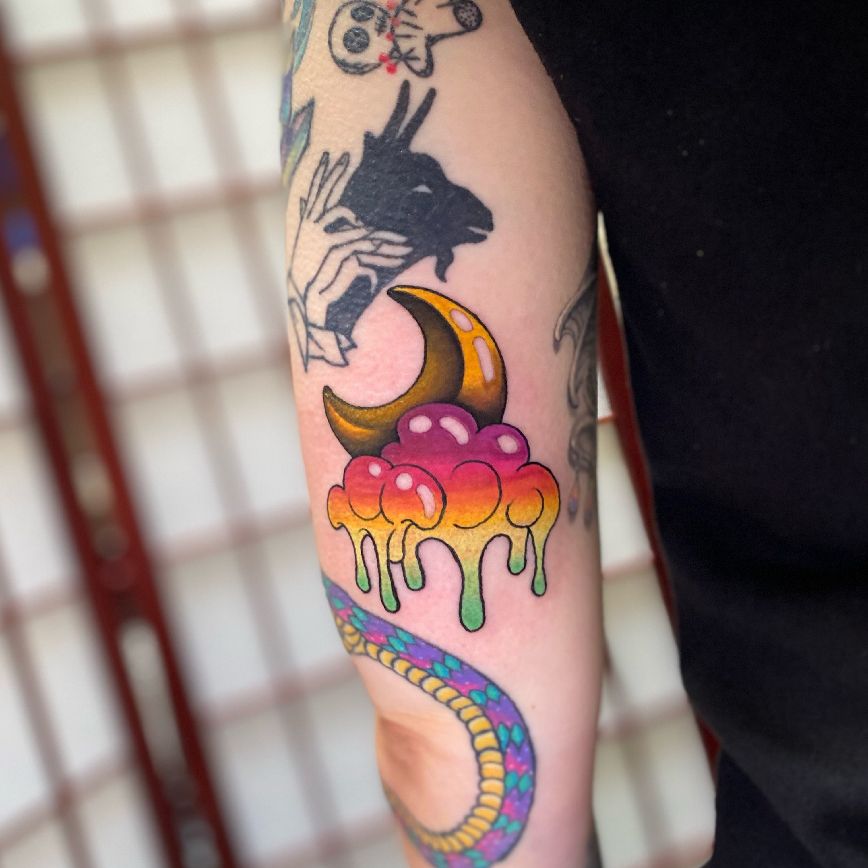 Tattoo by @lindsay.stardust — new_school, surrealism