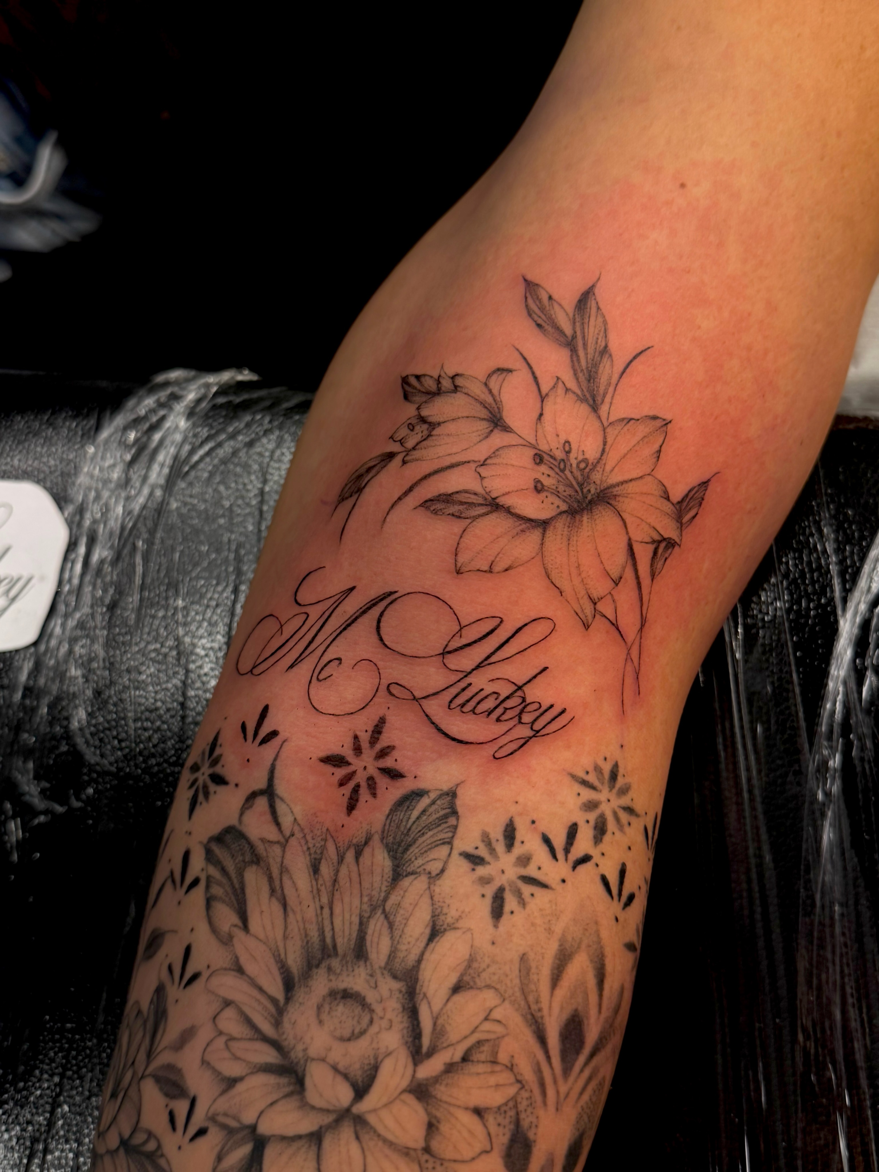 Tattoo by @fineline_lau — black_and_grey, realism