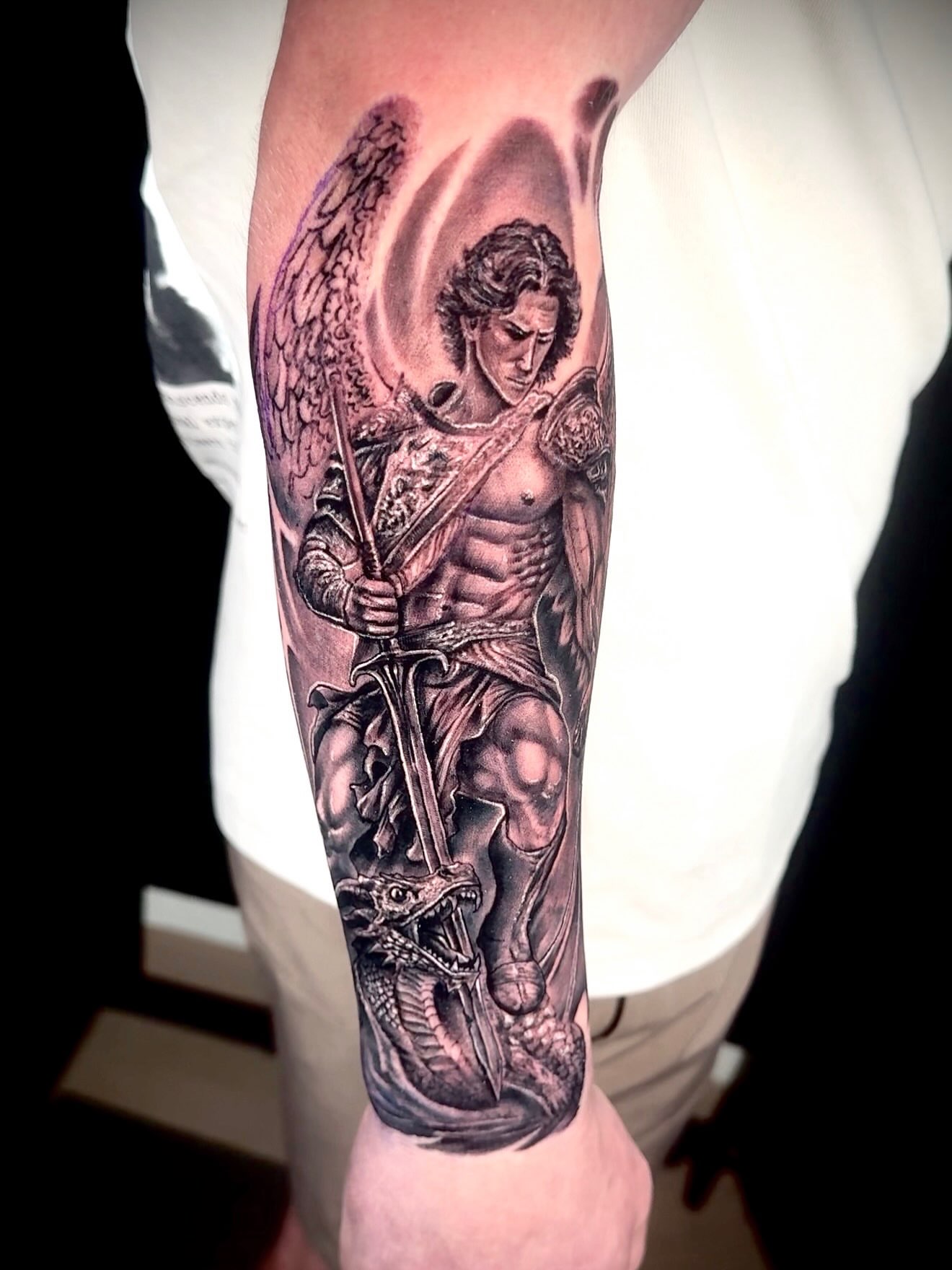 Tattoo by @romanstarkey_ — black_and_grey, realism