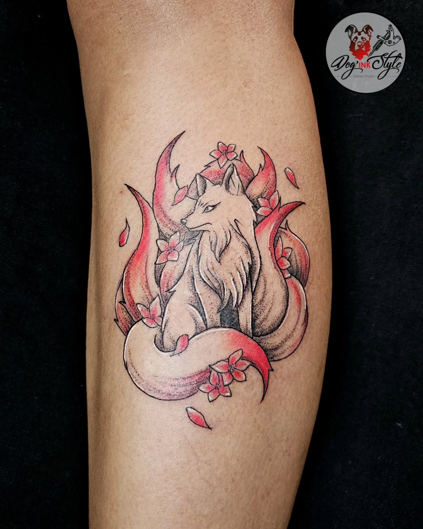 Tattoo by @dog_ink_style β dotwork, realism