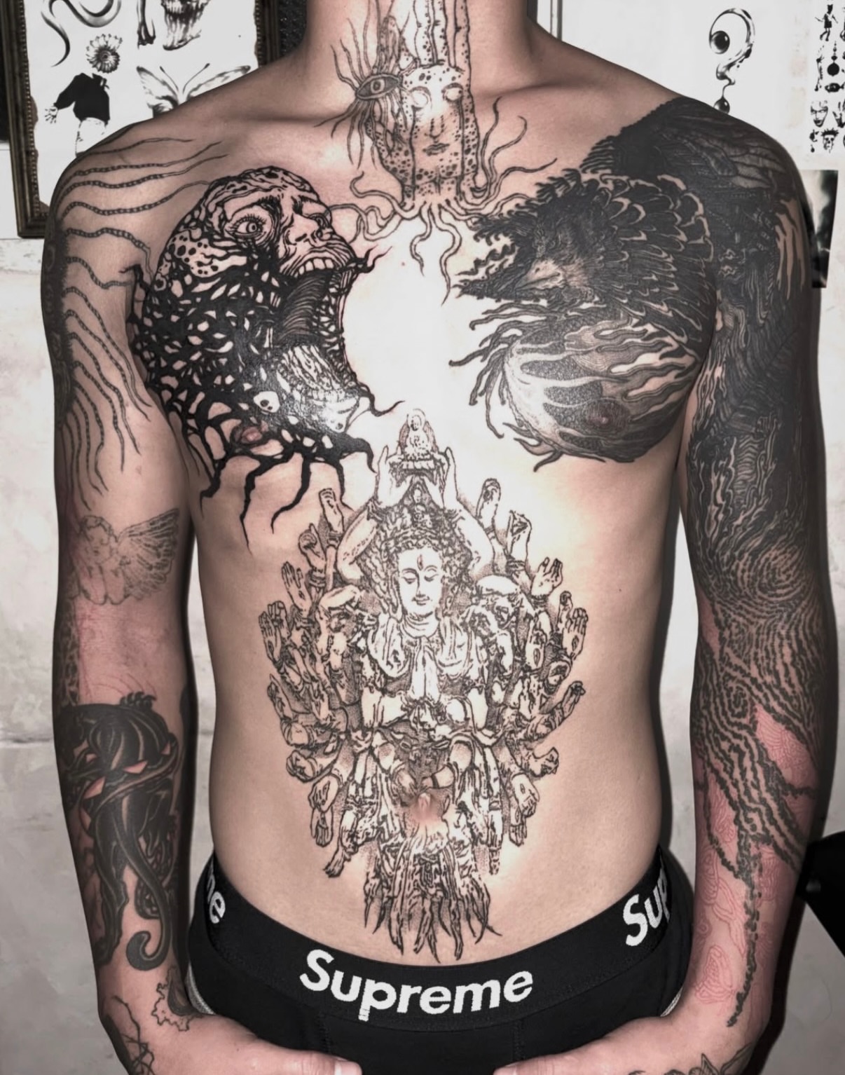 Tattoo by @ssssssssssim5 — black_and_grey, surrealism