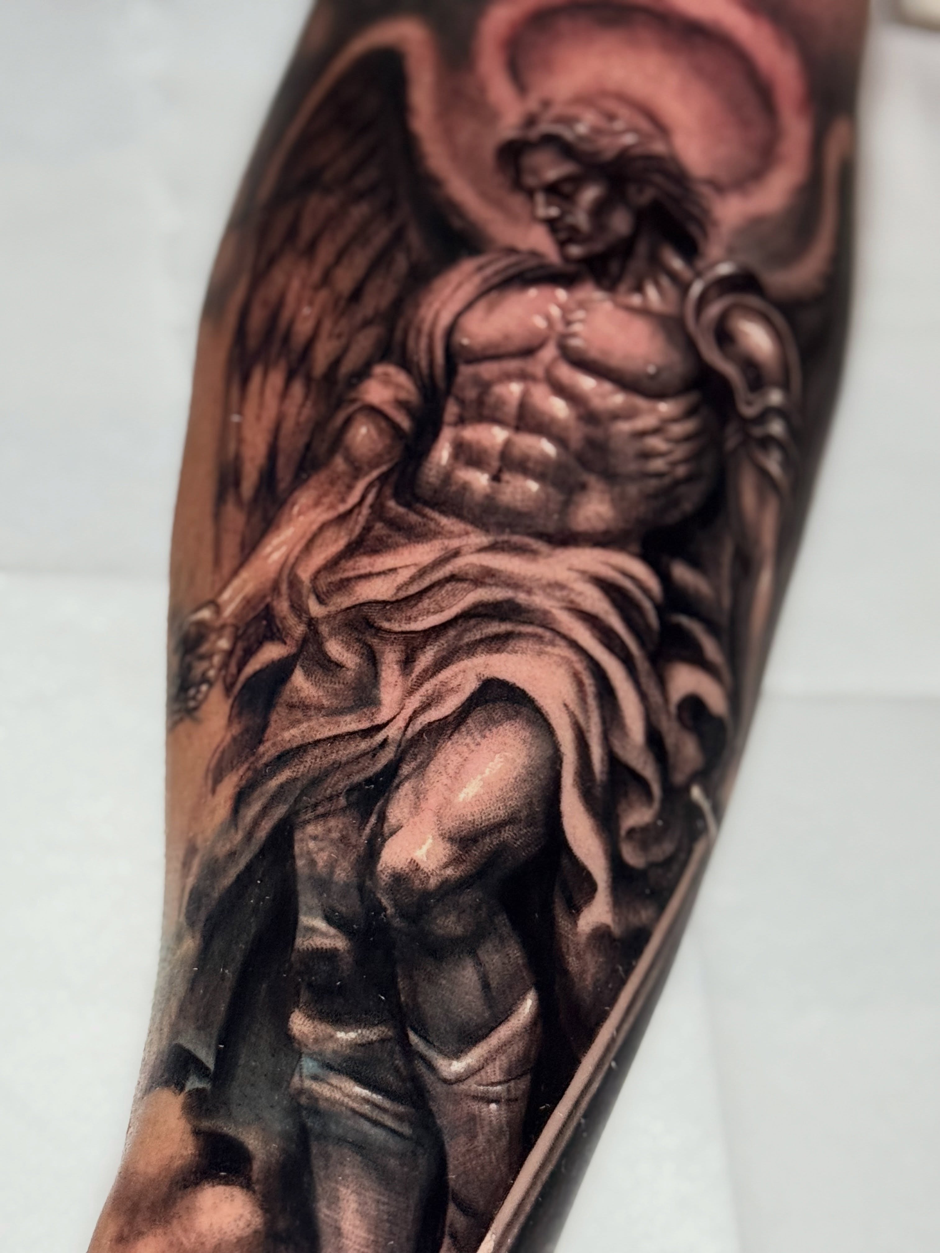 Tattoo by @morgansototattoo — realism, black_and_grey