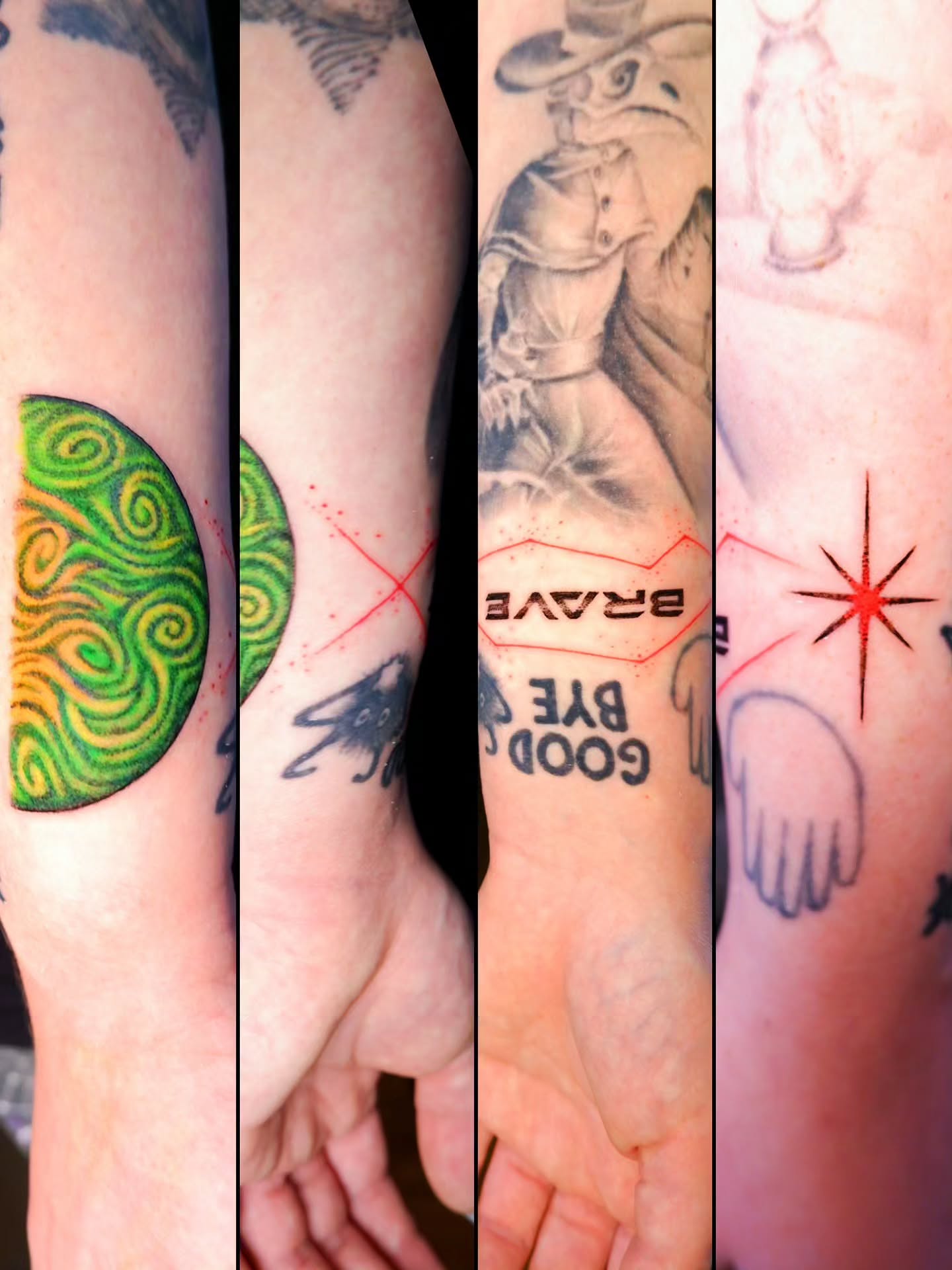 Abstract pattern dotwork tattoo on the forearm by bird ✦ tattoo artist ✦ philadelphia