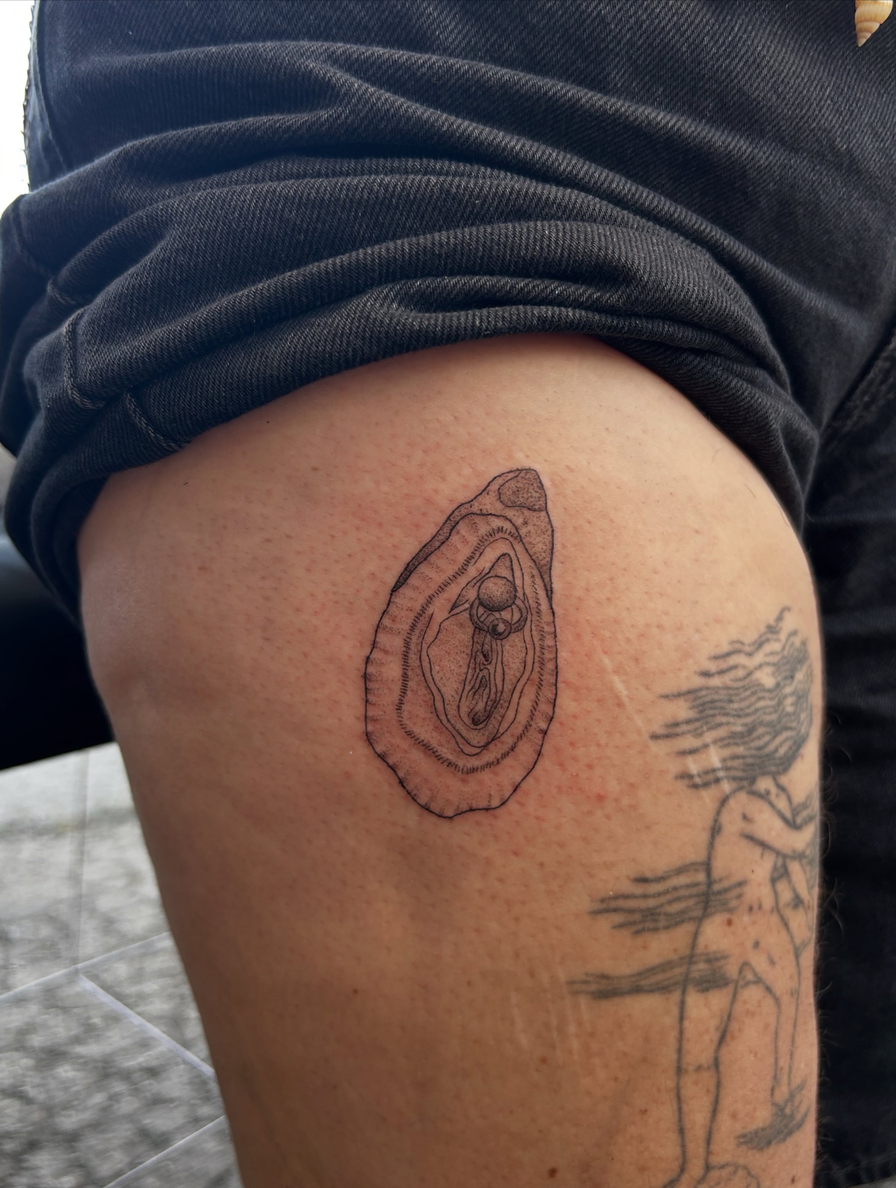 Tattoo by @bria.tattoos — black_and_grey