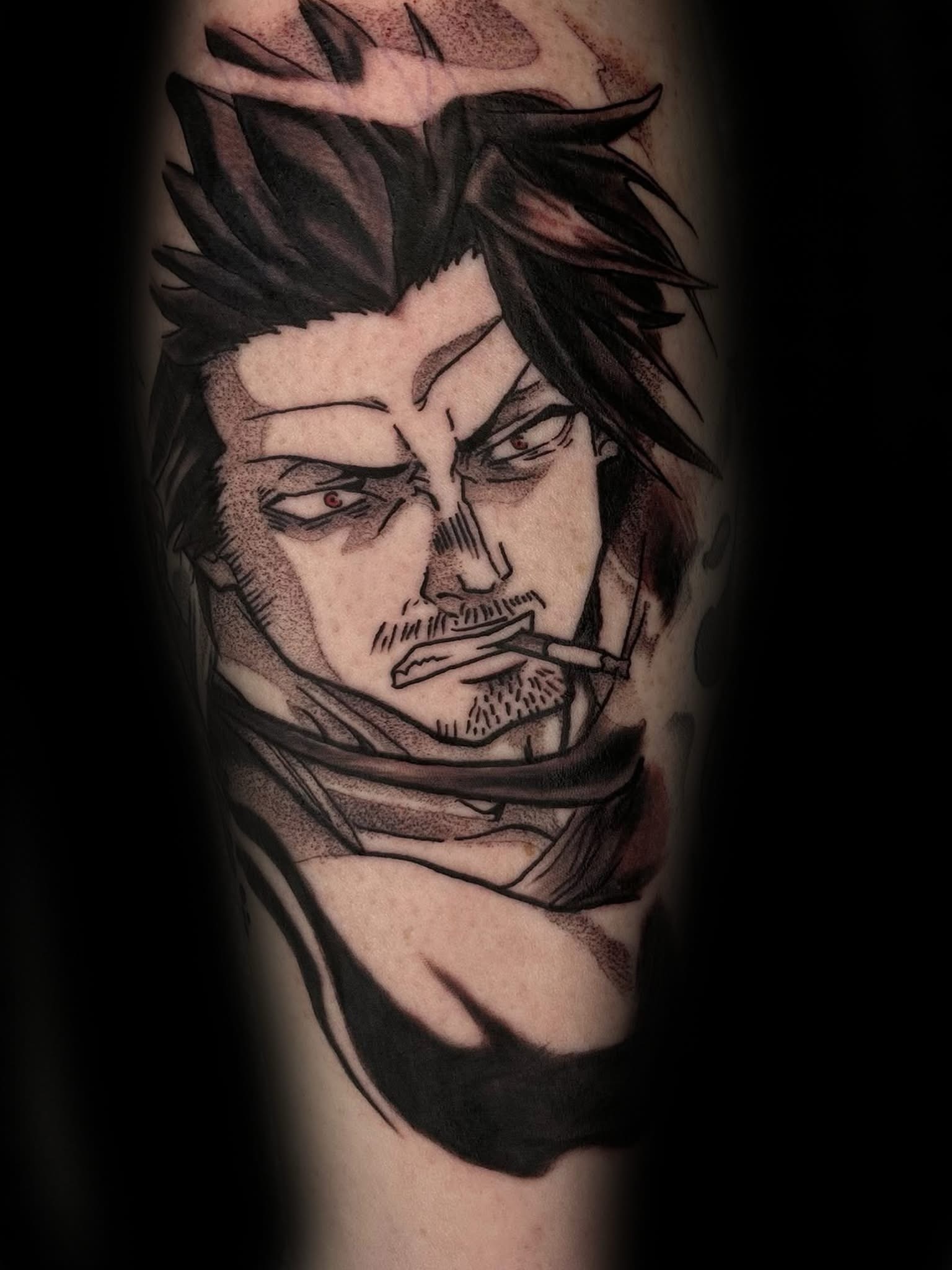 Tattoo by @ryokoink — black_and_grey, realism