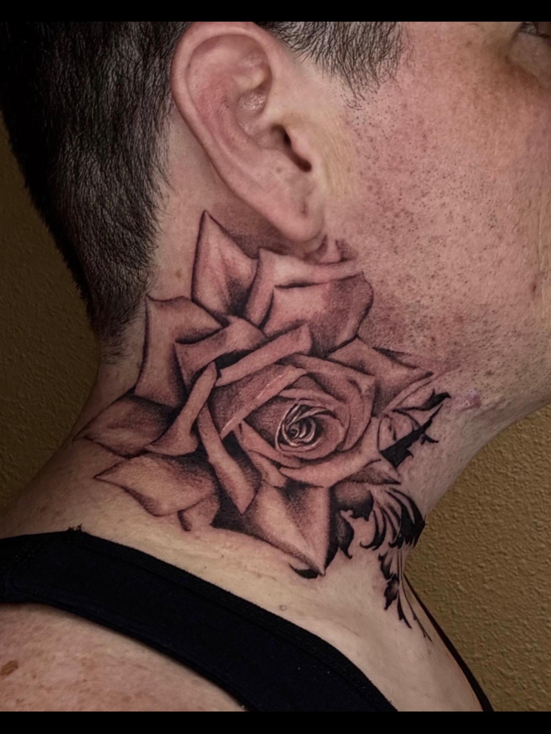 Tattoo by @lamarbodyart — realism, black_and_grey