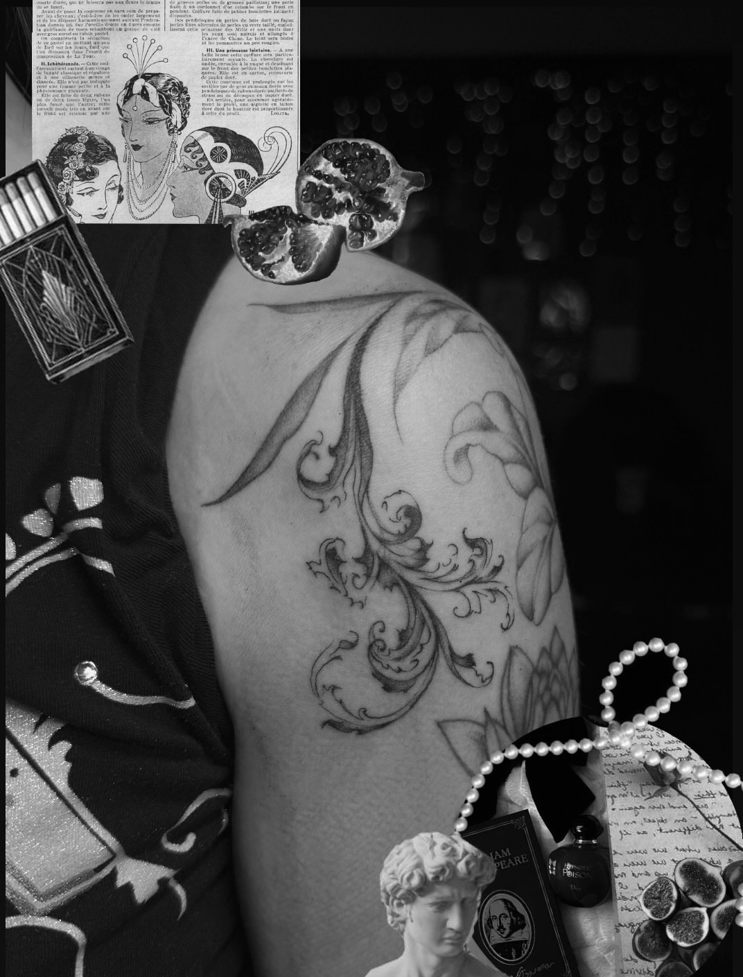 Tattoo by @black.swan.tattoos — black_and_grey, ornamental