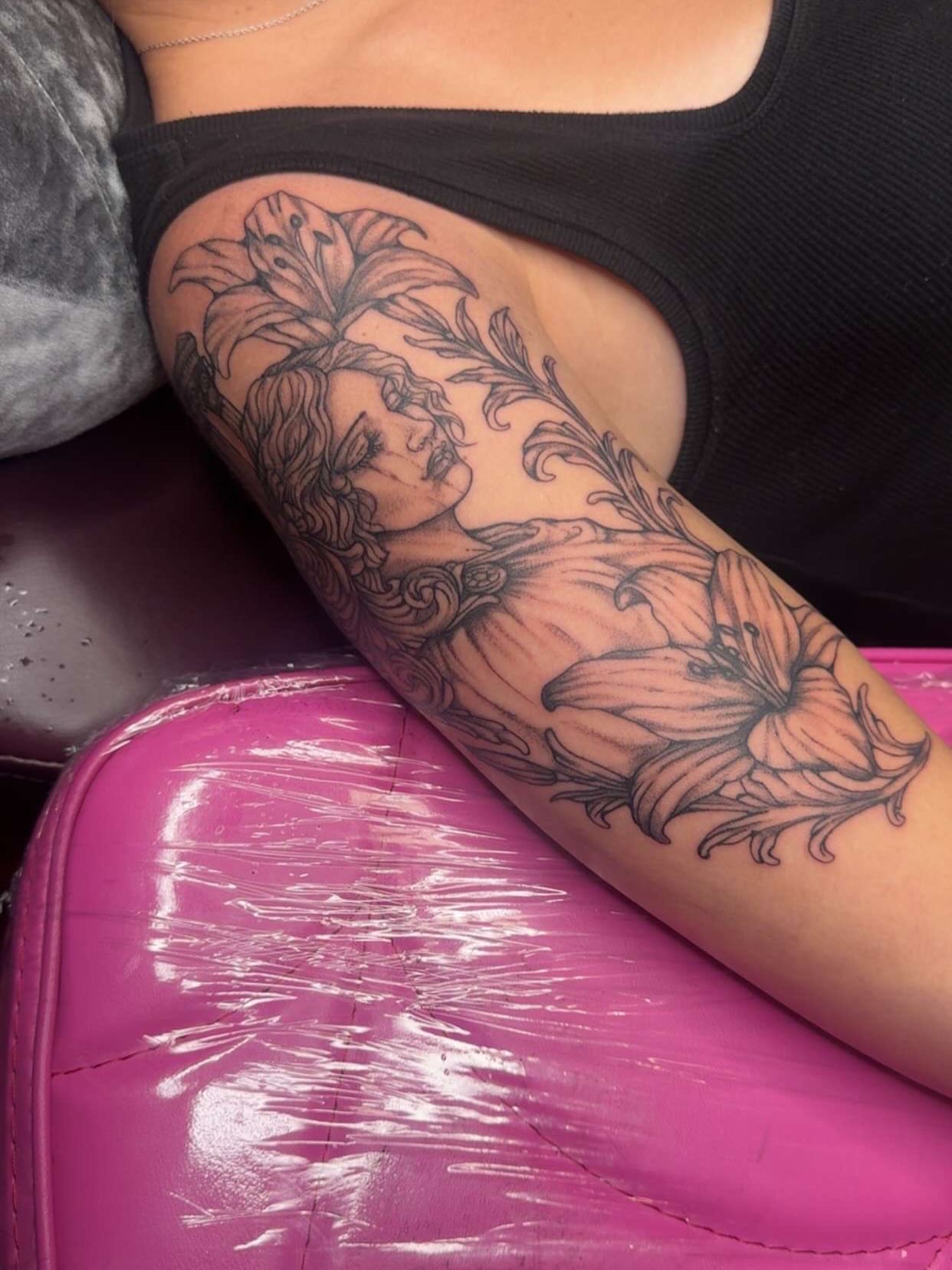 Tattoo by @pimp.myhide — black_and_grey
