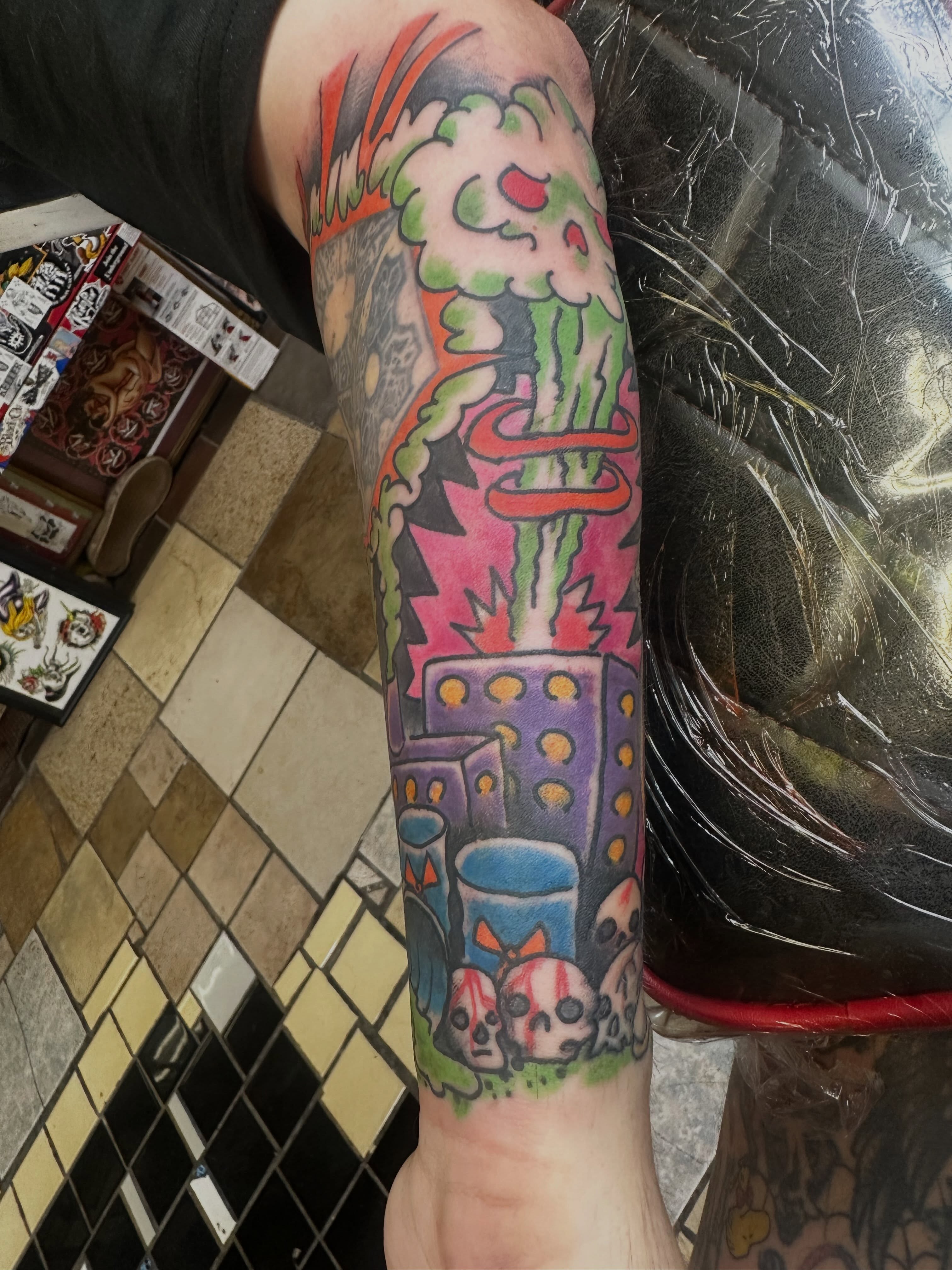 Tattoo by @n8harmon — american_traditional, trash_polka