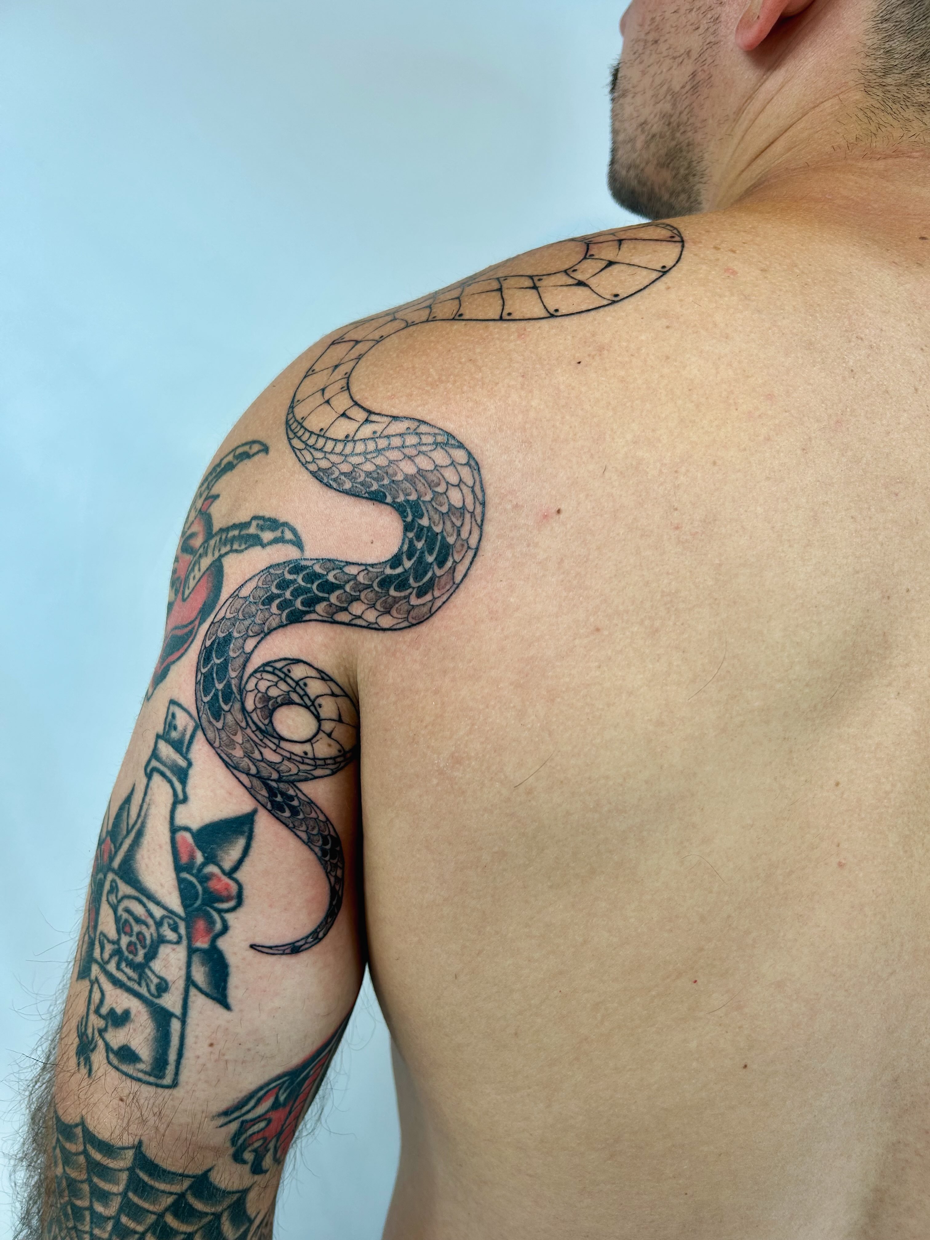 Tattoo by @littlebird_ink — american_traditional, black_and_grey