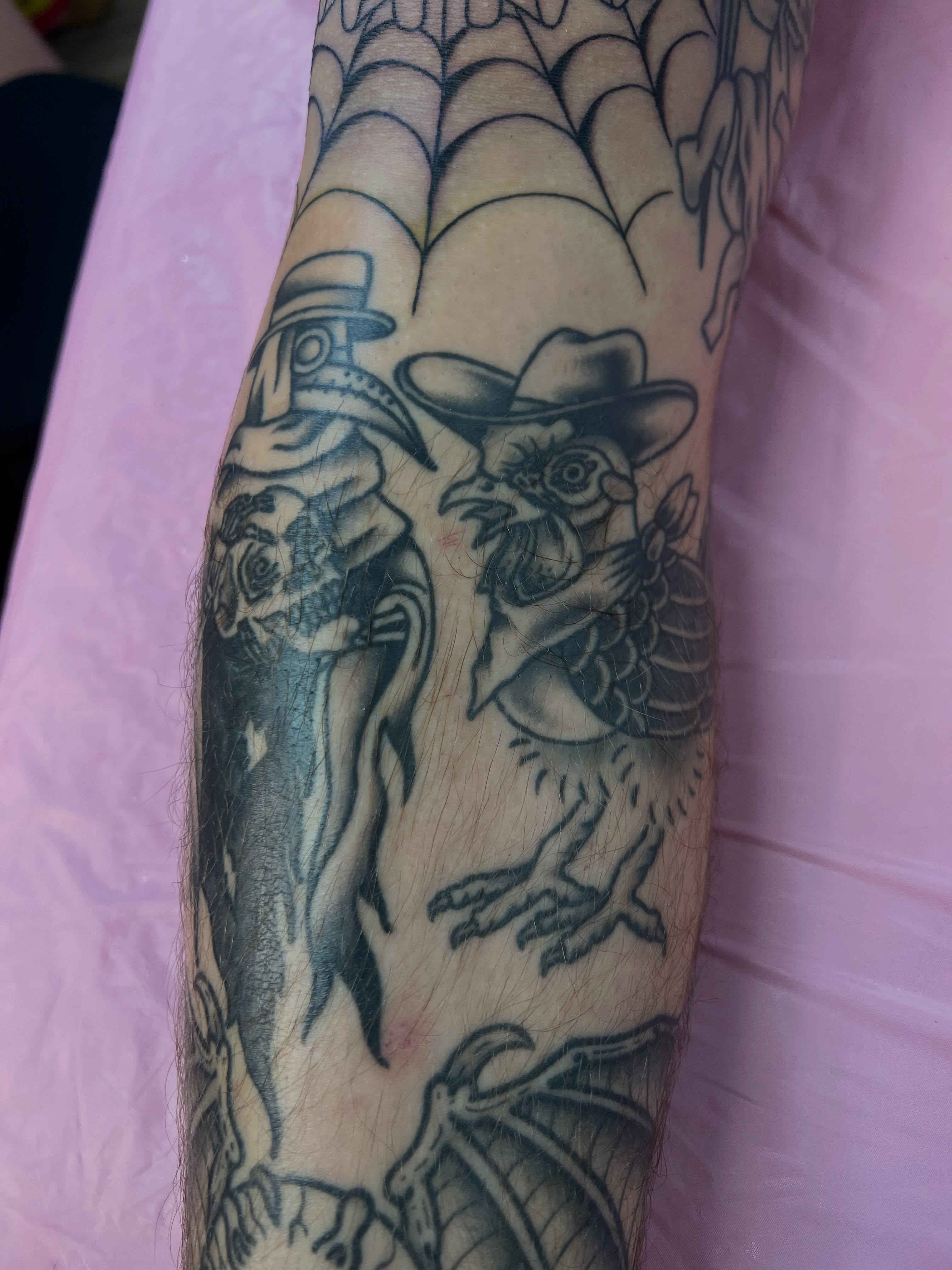 Tattoo by @queenetattoos — american_traditional, black_and_grey