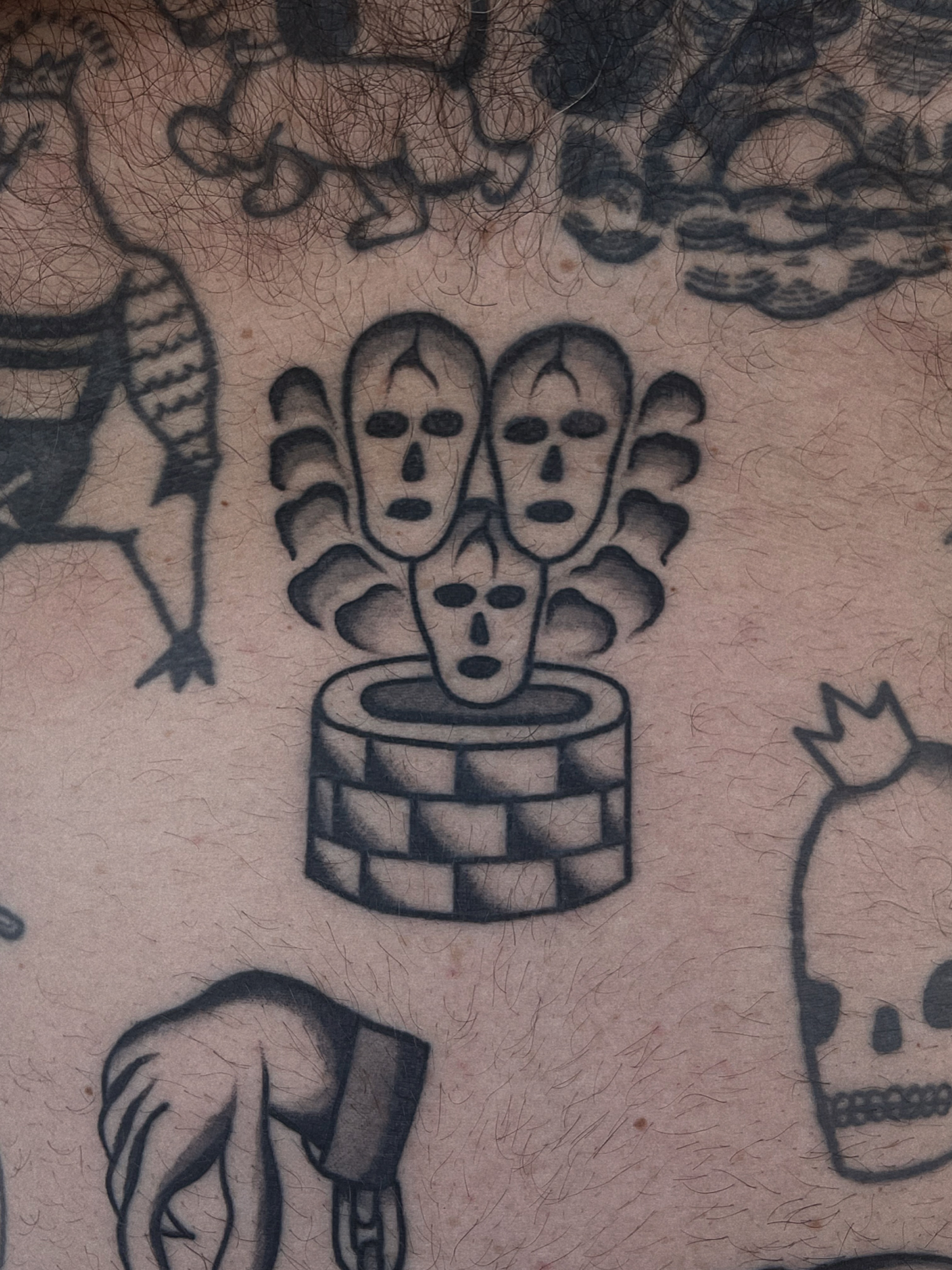 Tattoo by @ezzybones — black_and_grey