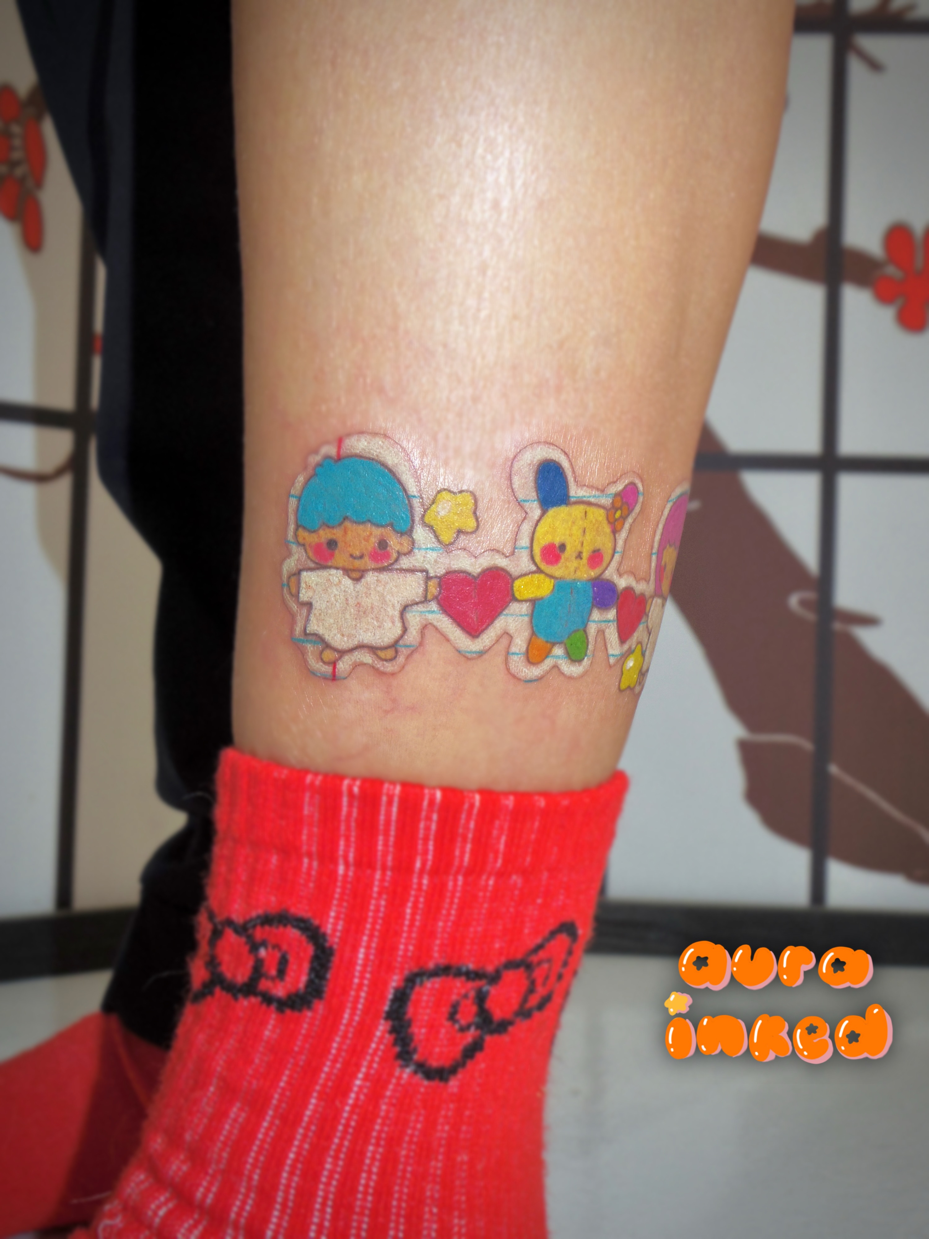 Anime characters anime tattoo on the forearm by Delly ⌯