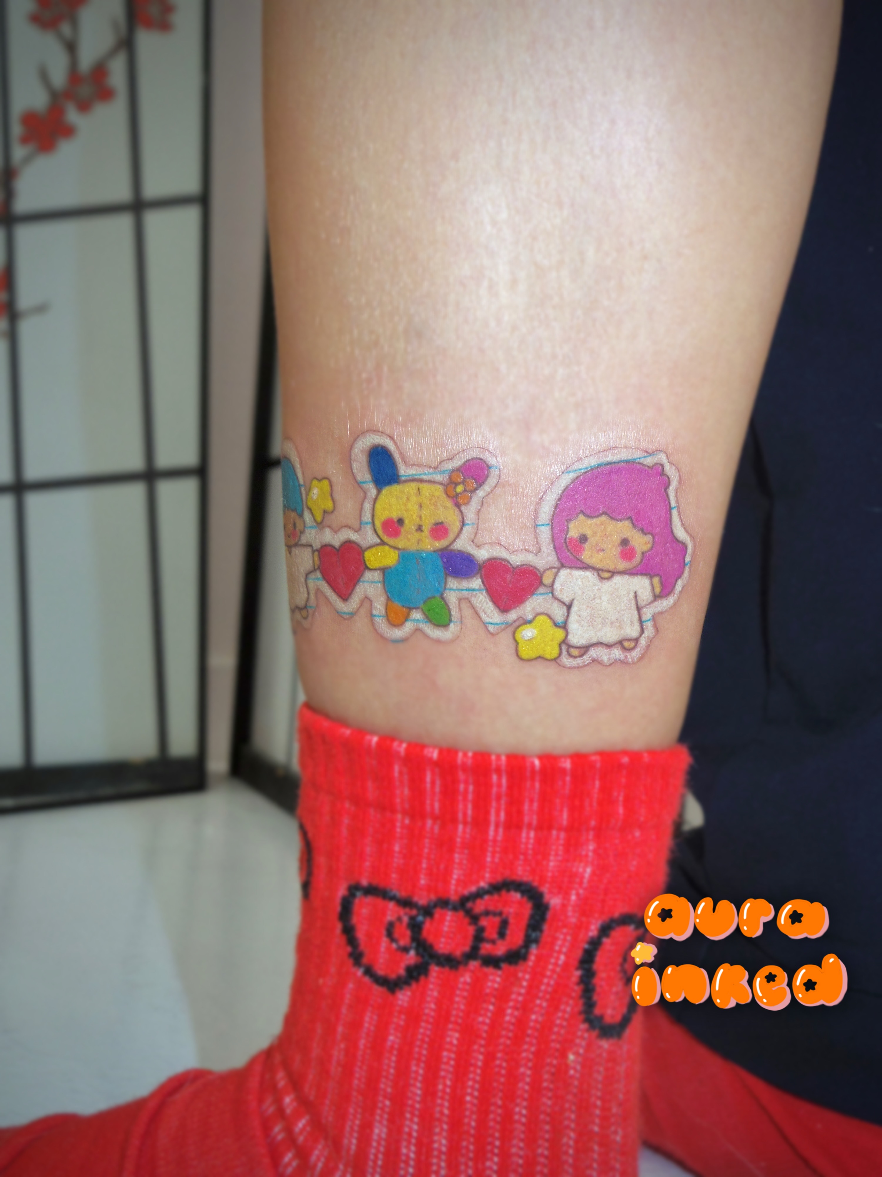 Anime characters anime tattoo on the forearm by Delly ⌯