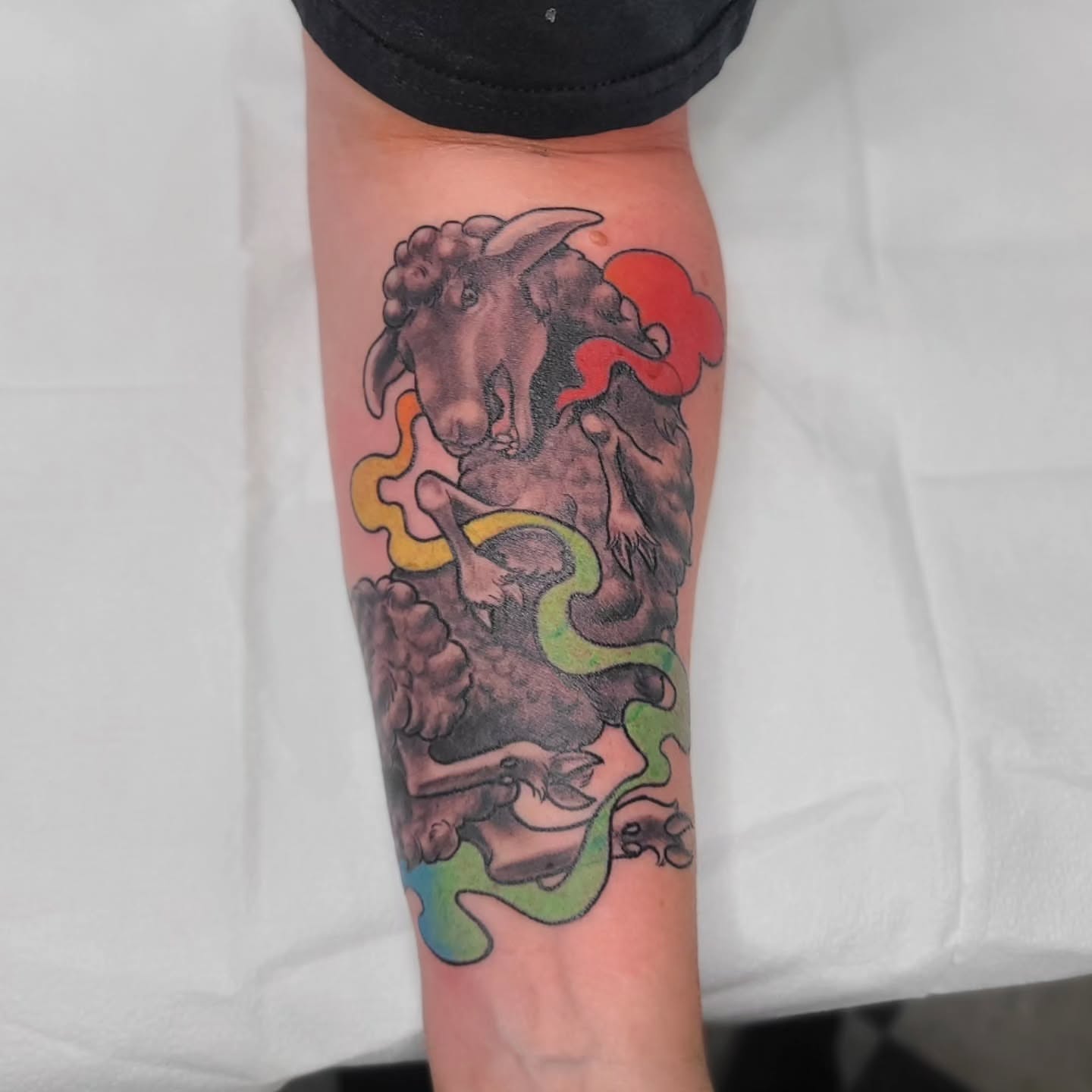 Tattoo by @shmorgue — american_traditional, dotwork