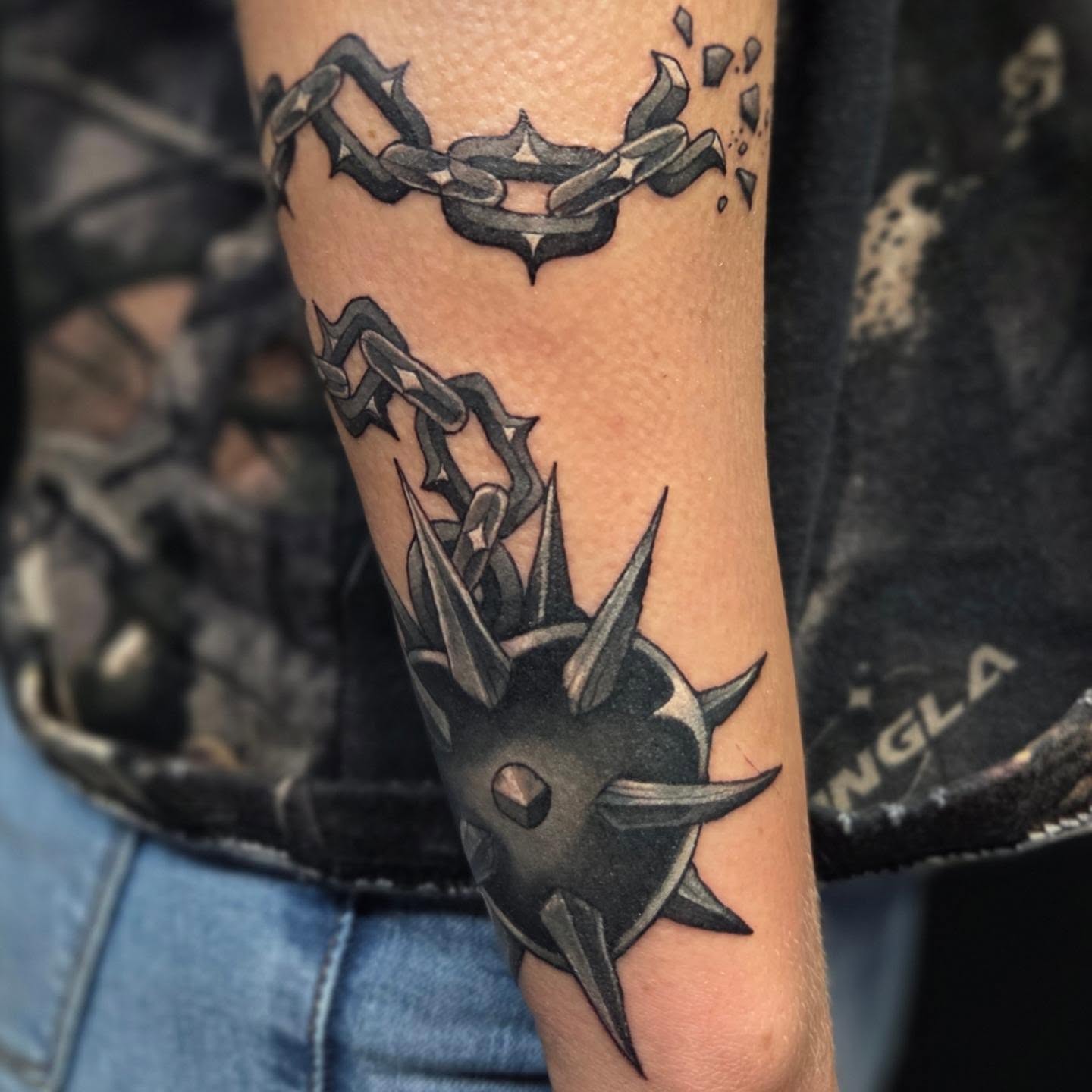 Tattoo by @batbonez โ black_and_grey, geometric