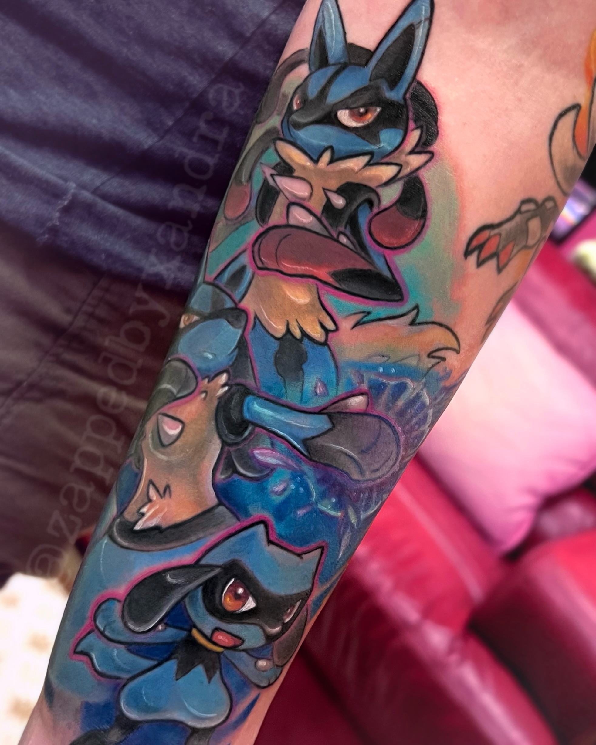 Animal new school tattoo on the forearm by ๐๐ข๐ฏ๐ฅ๐ณ๐ข