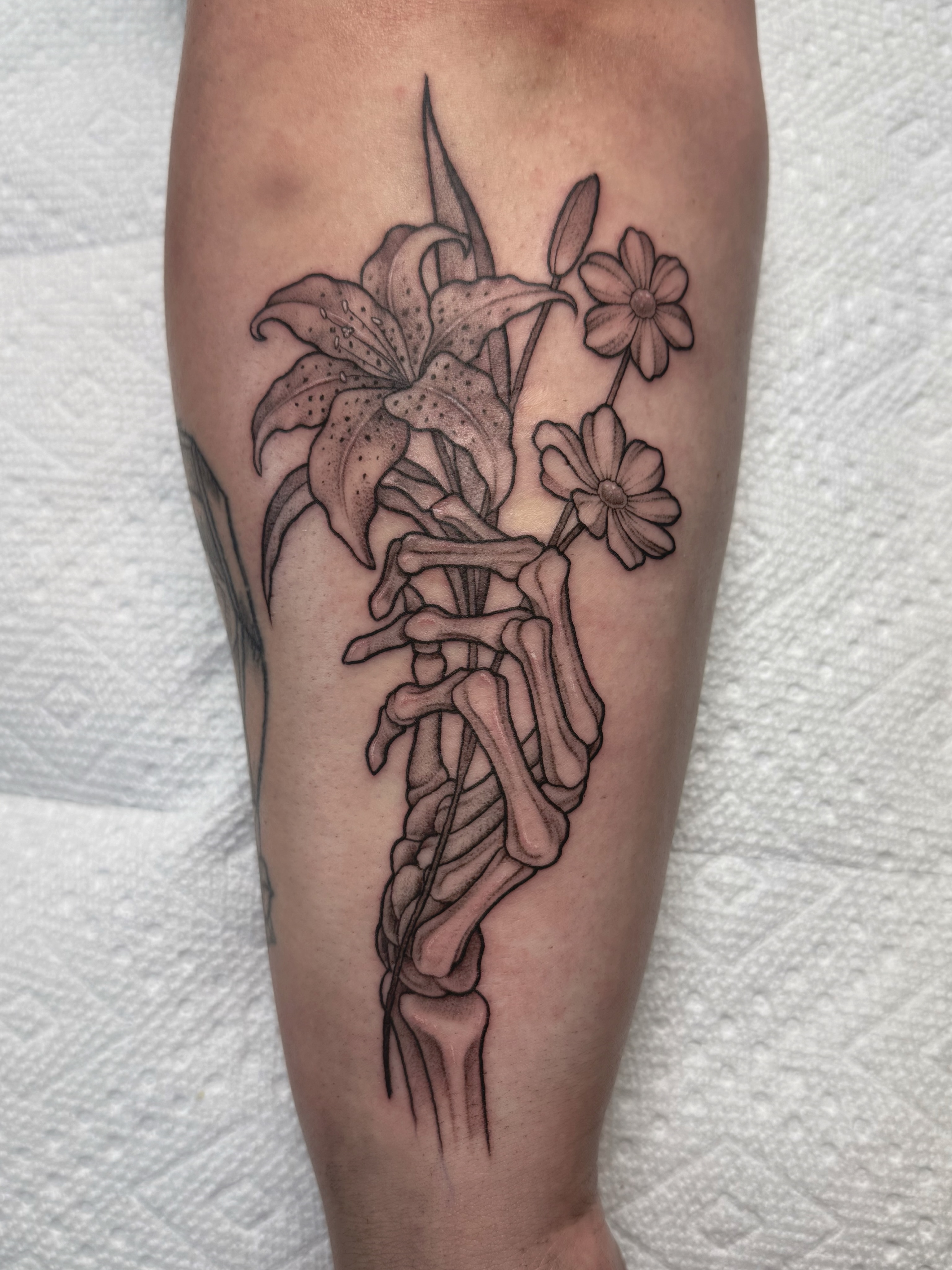 Tattoo by @audreymicheletattoos — black_and_grey, realism