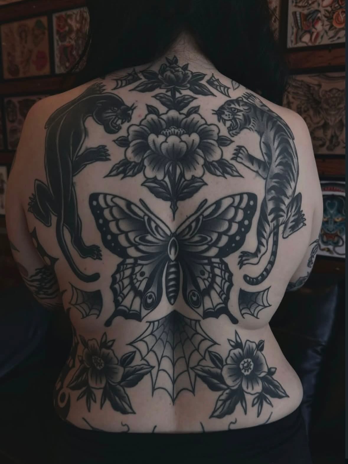 Tattoo by @sydneybeetattoos — american_traditional, black_and_grey