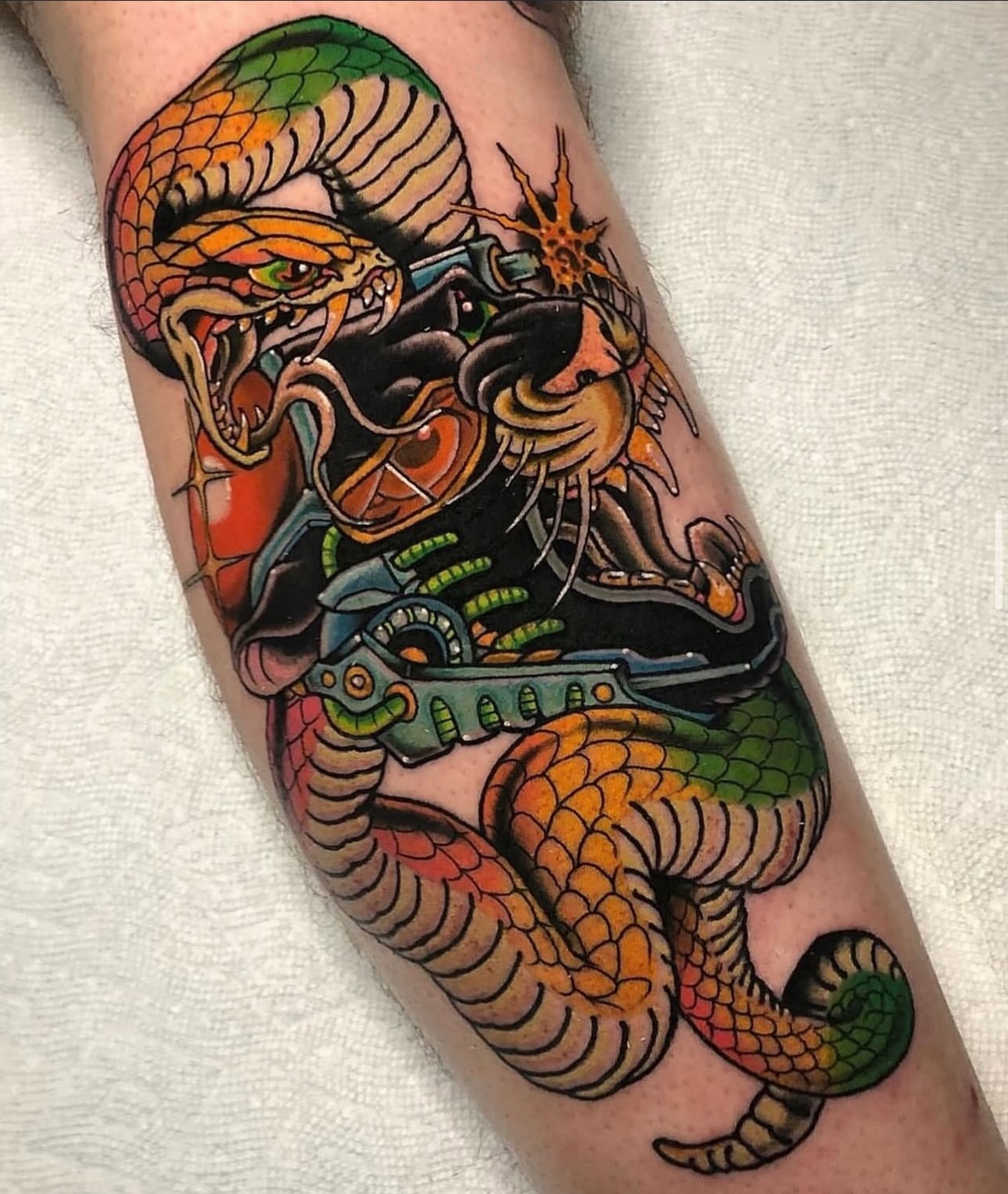 Tattoo by @jadecnapier — american_traditional, geometric