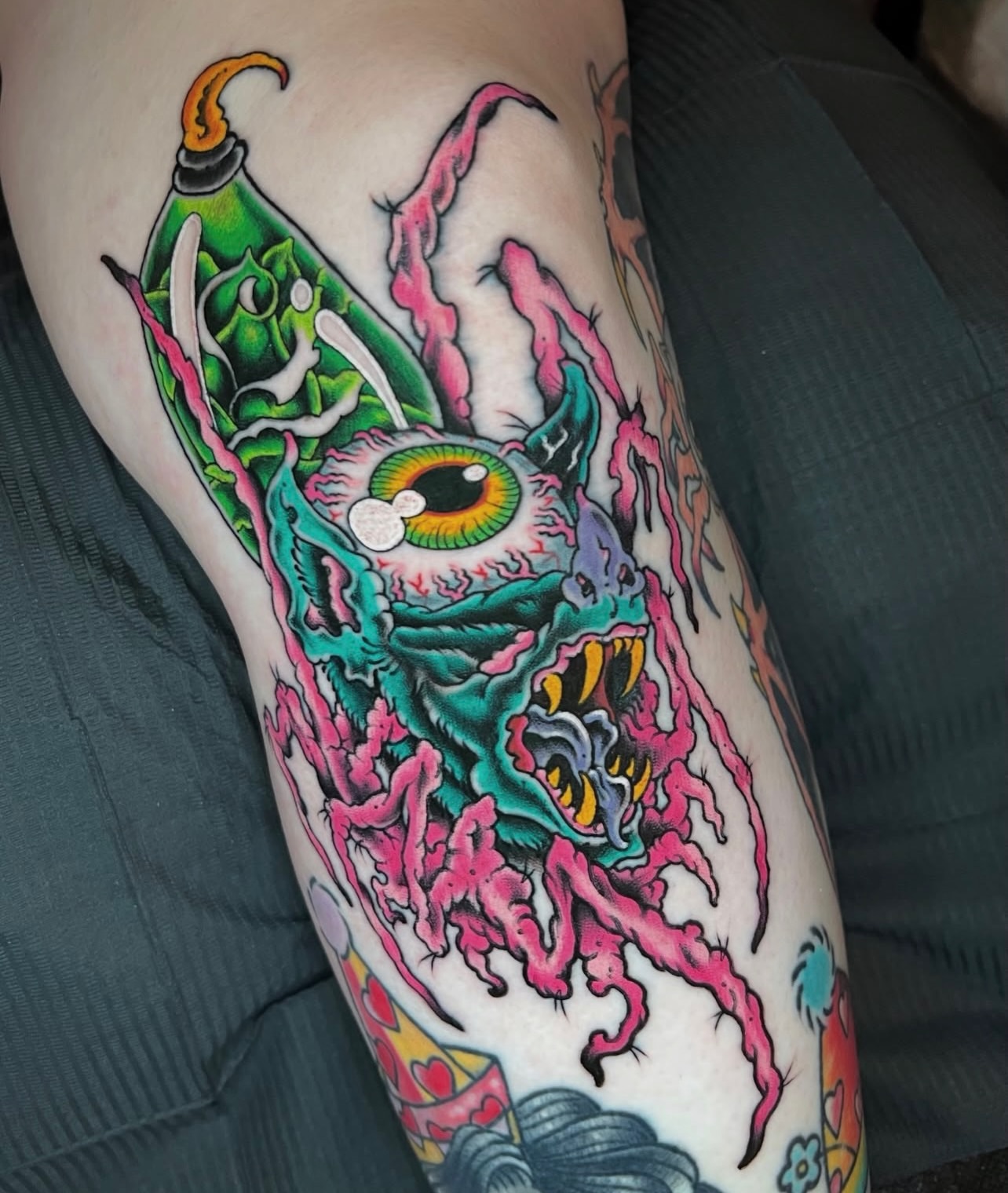 Tattoo by @jadecnapier — american_traditional, surrealism