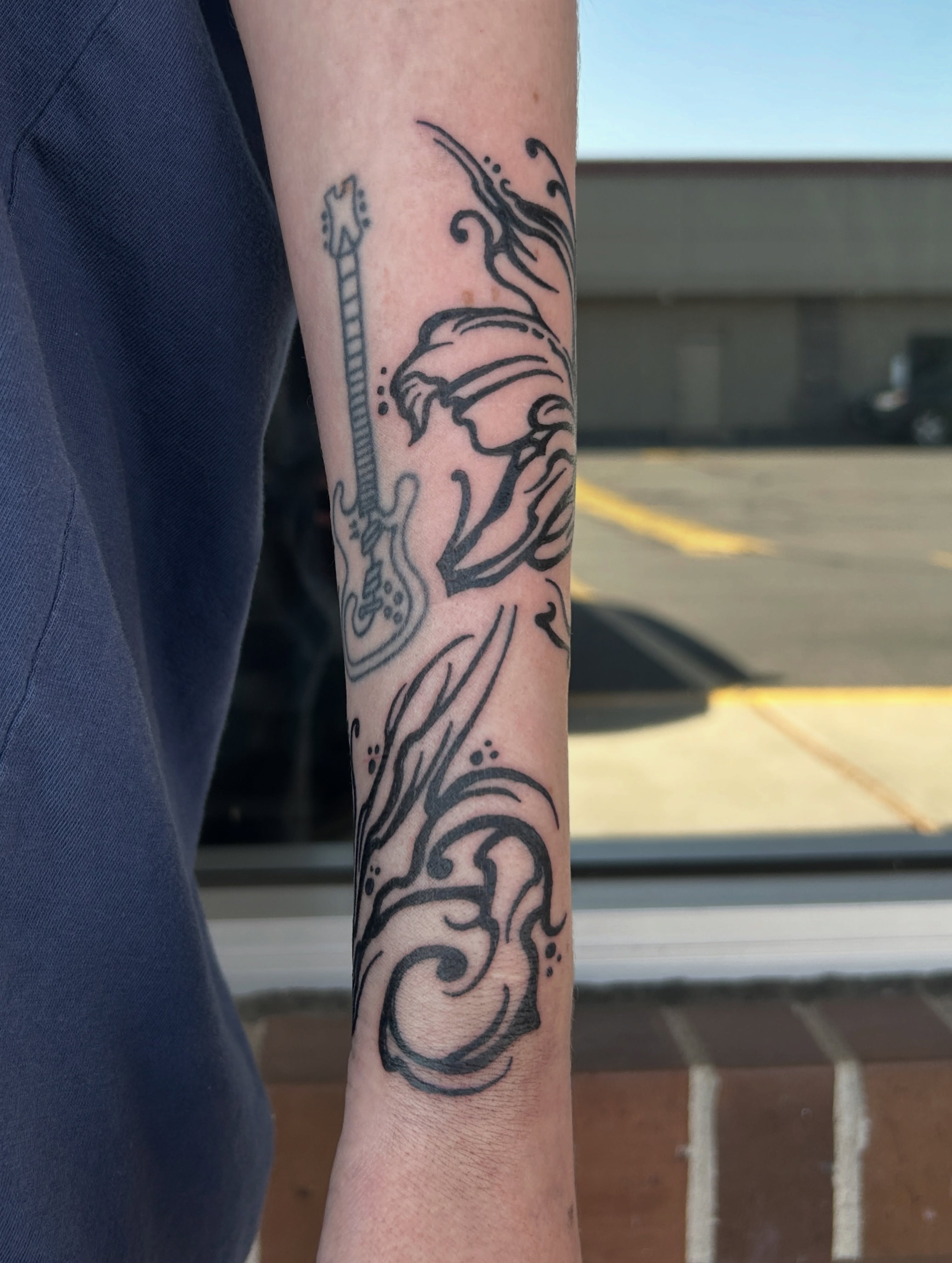 Tattoo by @dokkaebi_ink — black_and_grey