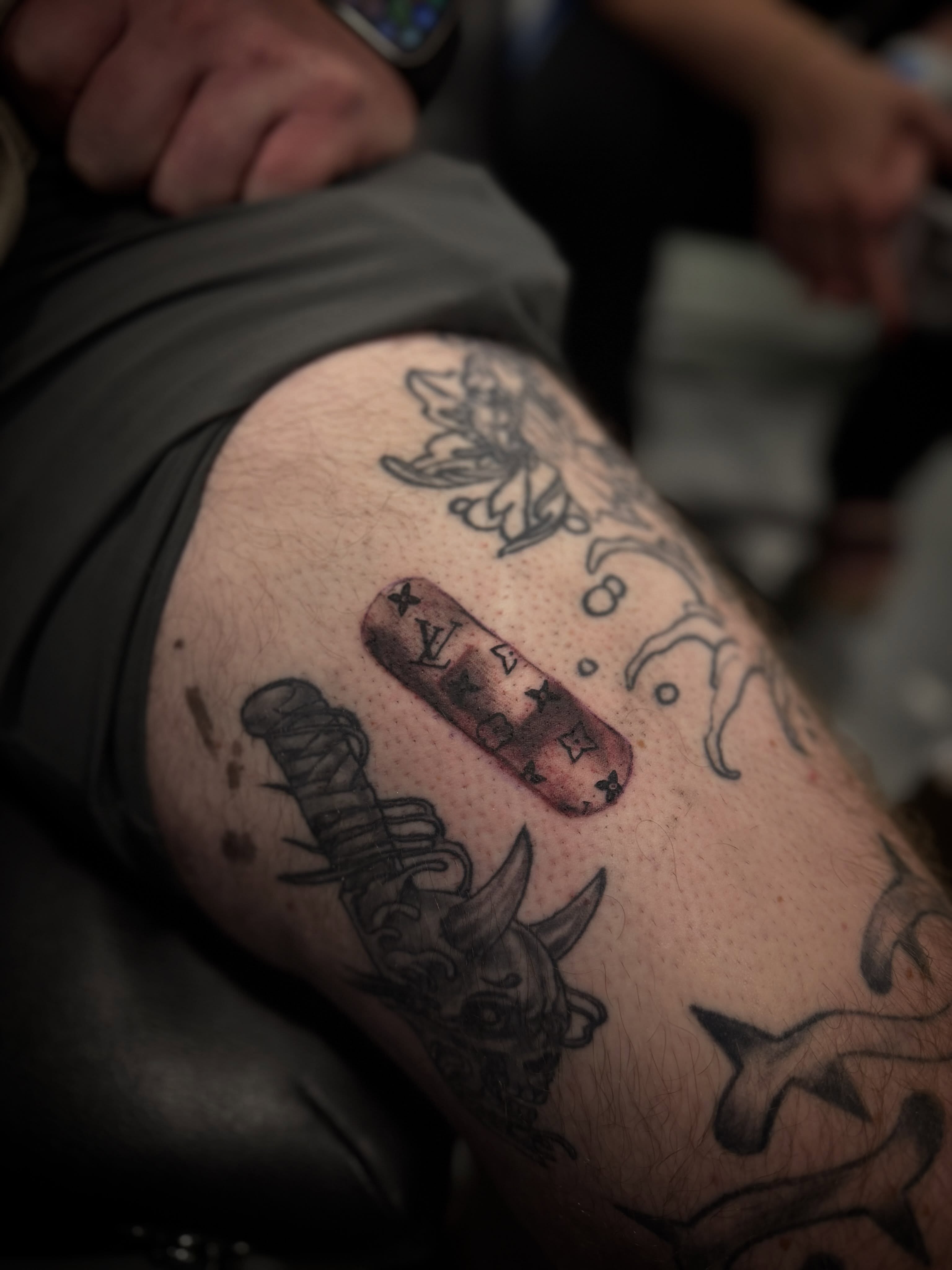 Tattoo by @sincerelyyourzstudios — black_and_grey
