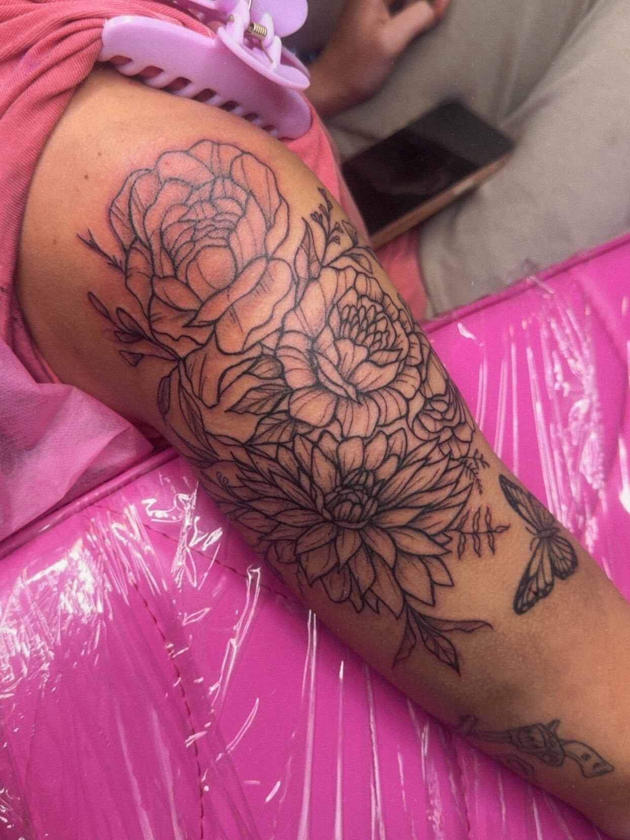 Tattoo by @pimp.myhide — black_and_grey, realism