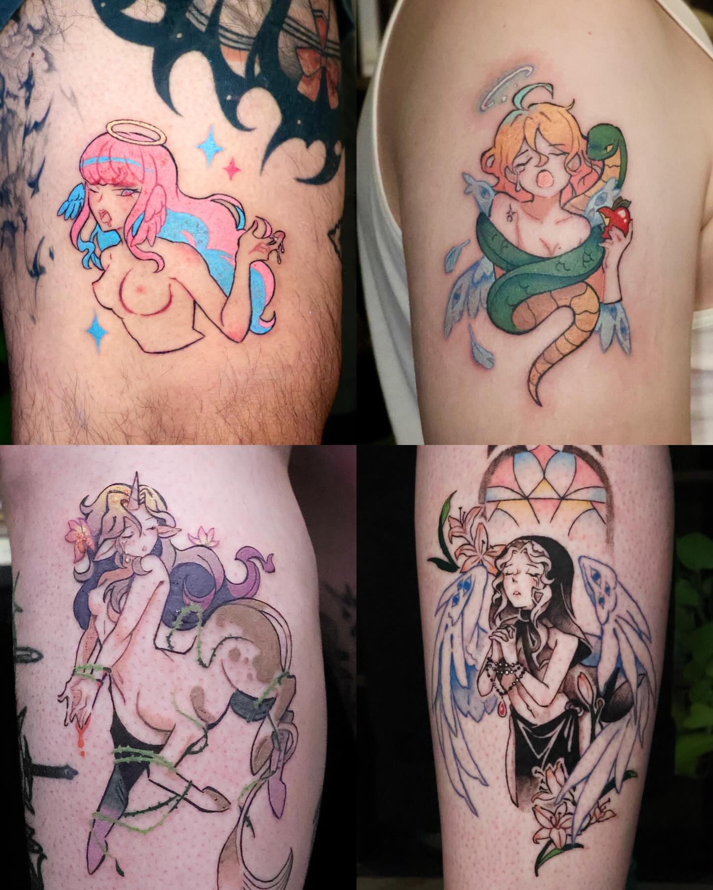 Tattoo by @snowypear_tat — anime, illustrative
