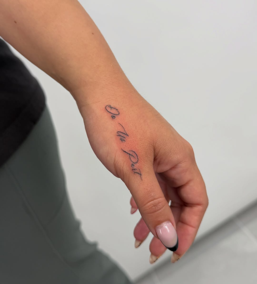 Script lettering lettering script tattoo on the hand by Alex