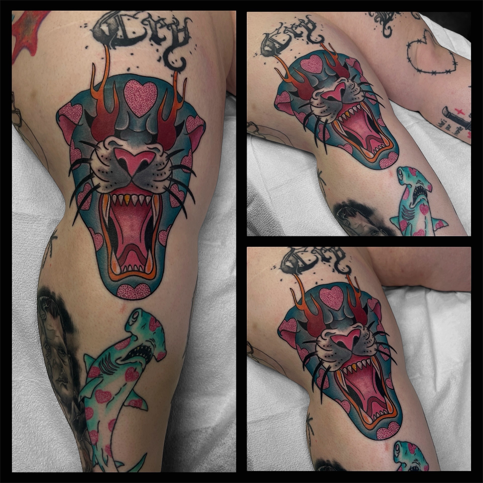 Tattoo by @brittanygoff_tattoos — american_traditional, trash_polka