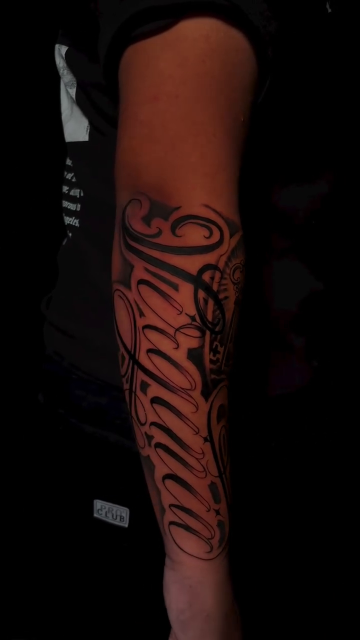 Jeremiah lettering script tattoo by J.diaz🎖️