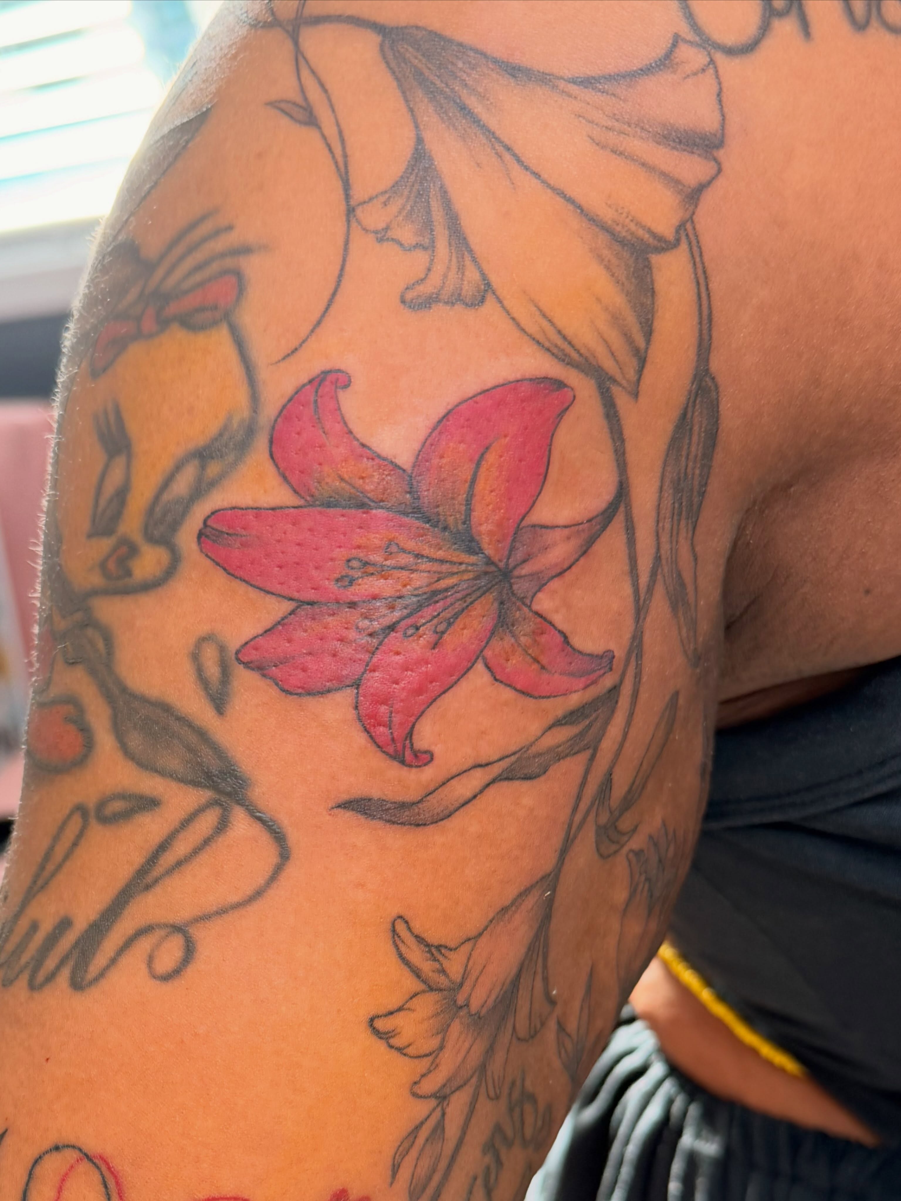 Tattoo by @bossladyphe1 — black_and_grey
