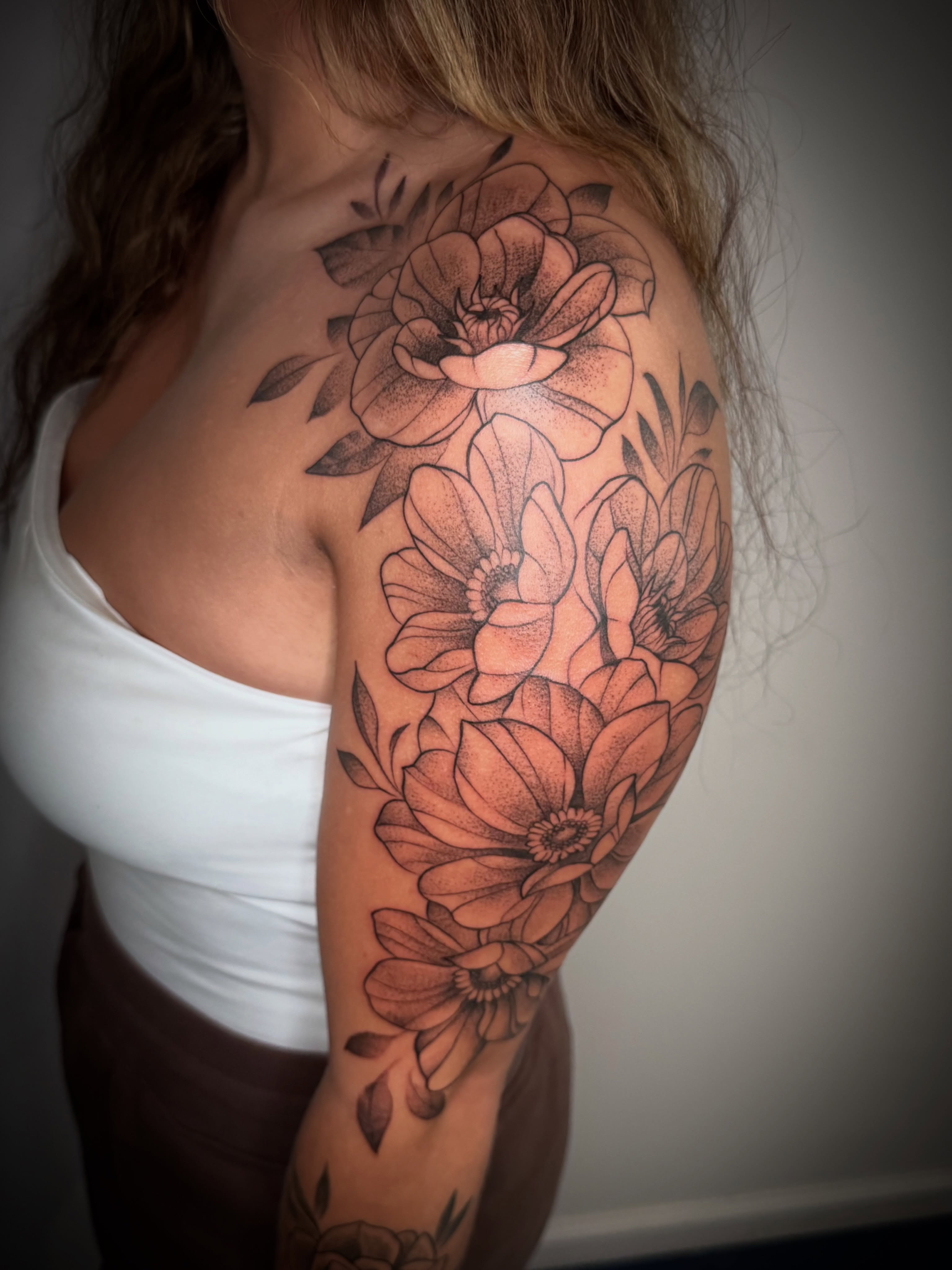 Tattoo by @weaponix — dotwork, black_and_grey