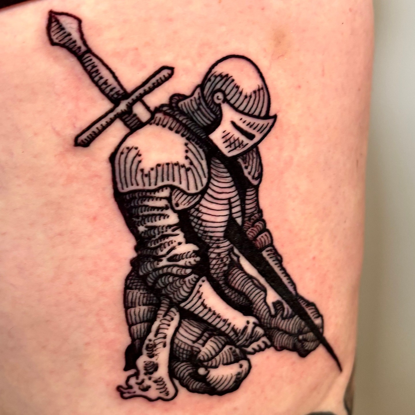 Tattoo by @highsettler โ black_and_grey