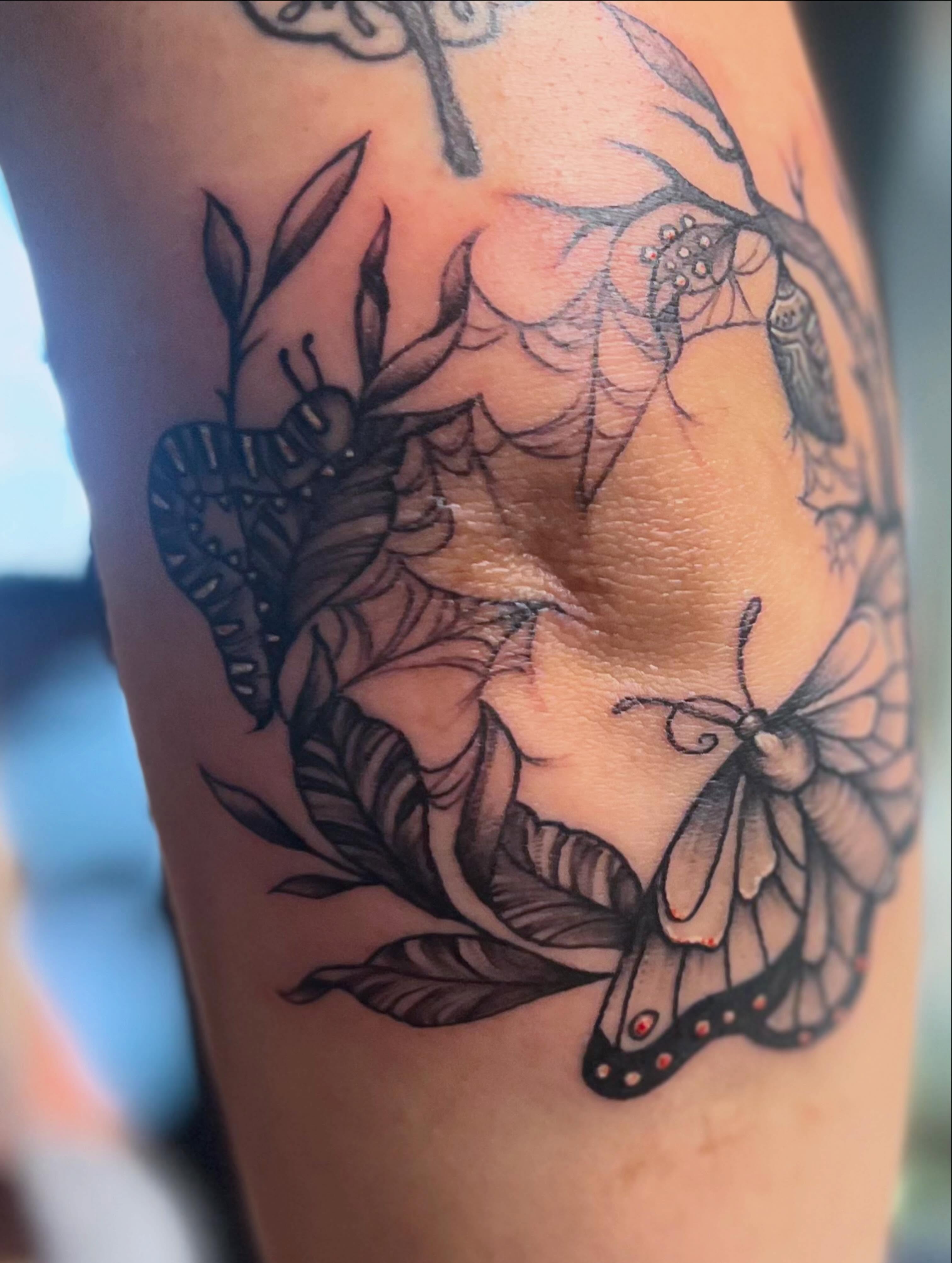 Tattoo by @rikki_mf_bobby — black_and_grey, dotwork