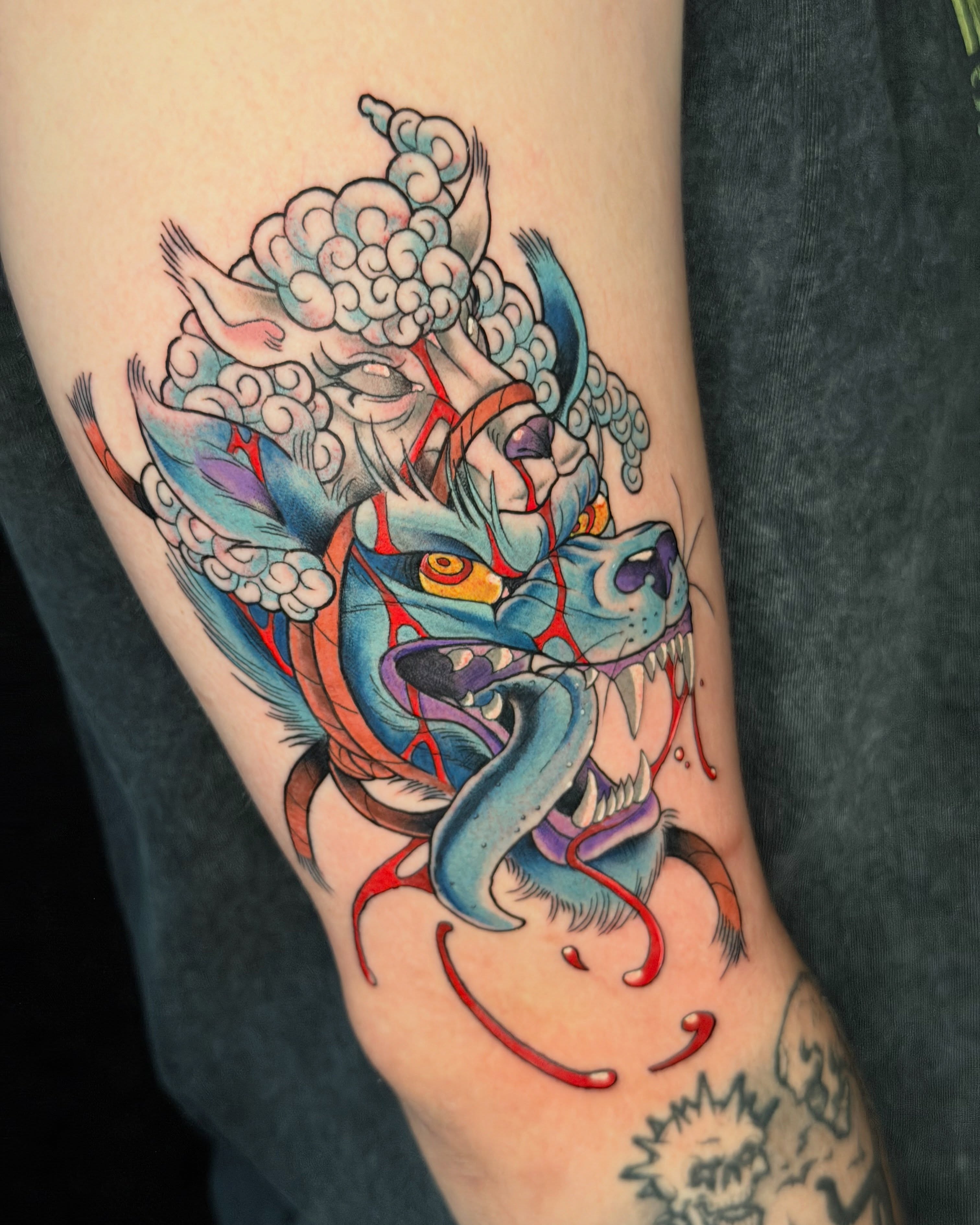 Dragon japanese irezumi tattoo on the forearm by Rigo4k