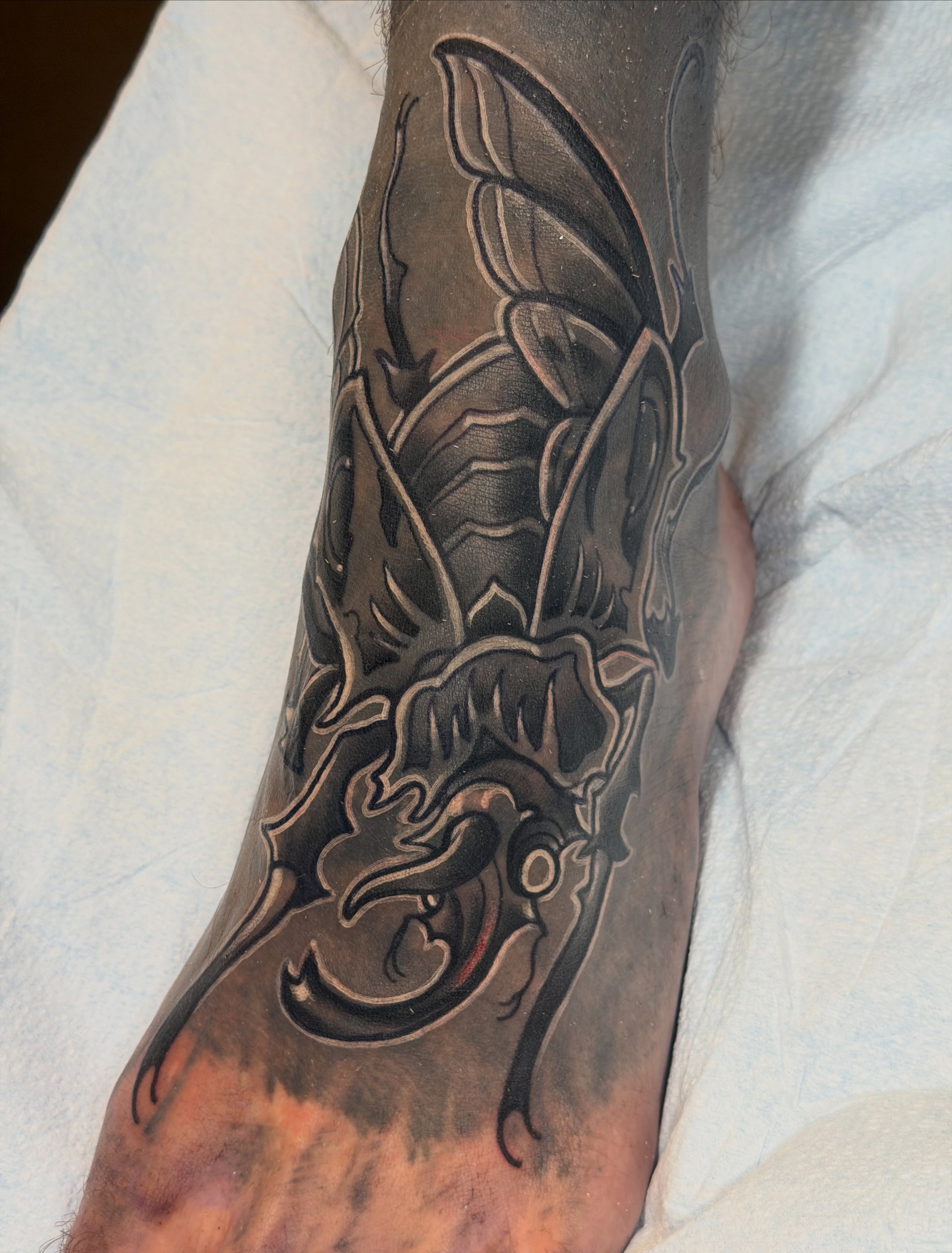 Tattoo by @jbarnett_art — black_and_grey, geometric
