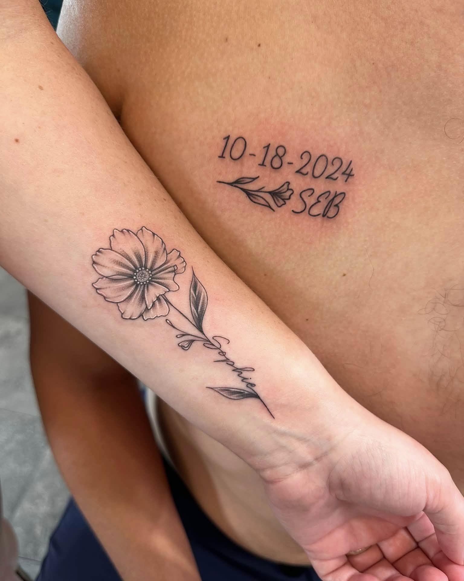 Tattoo by @justinrednourtattoo — black_and_grey