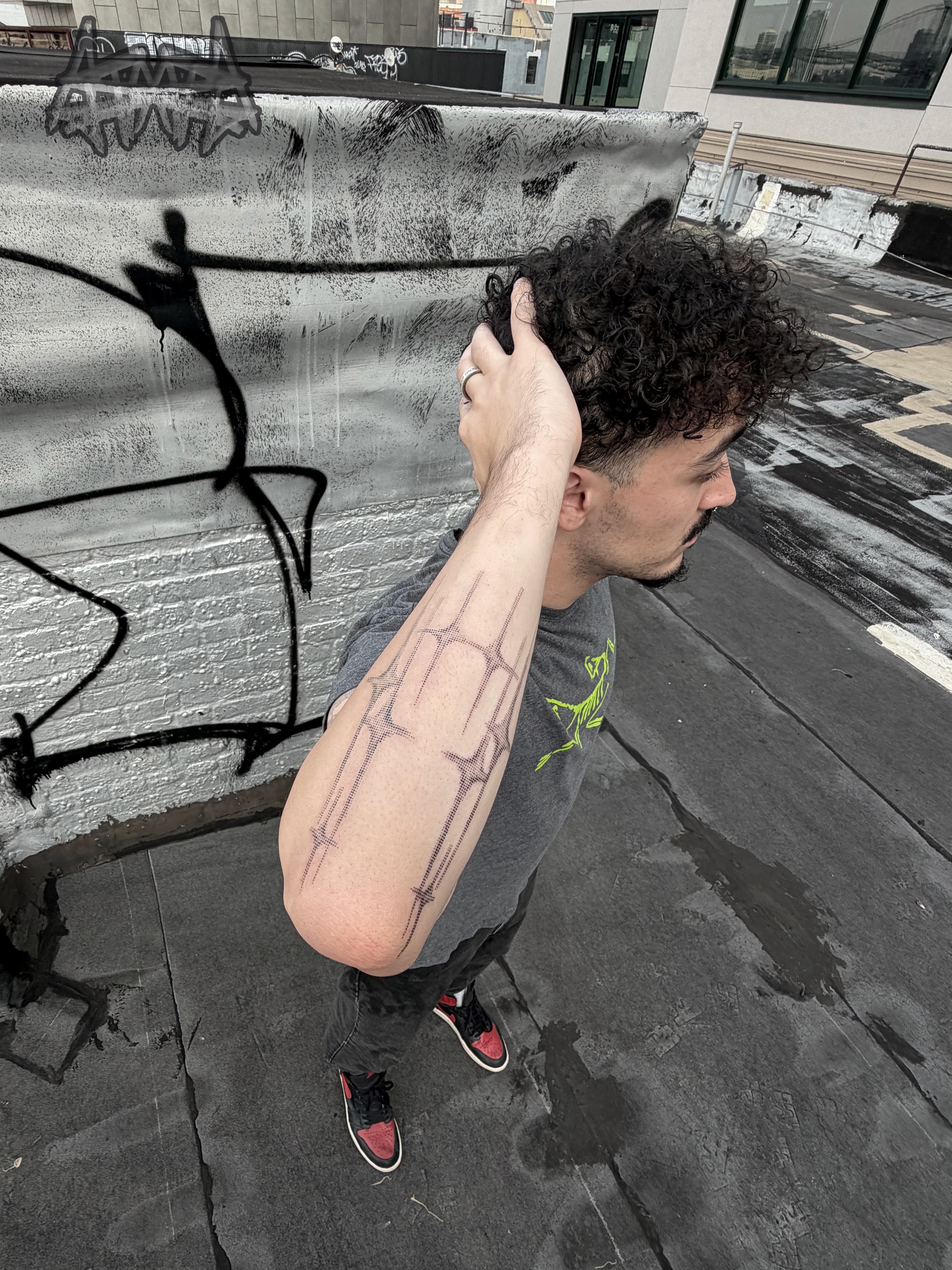 Crosses black and grey tattoo on the forearm by Haza