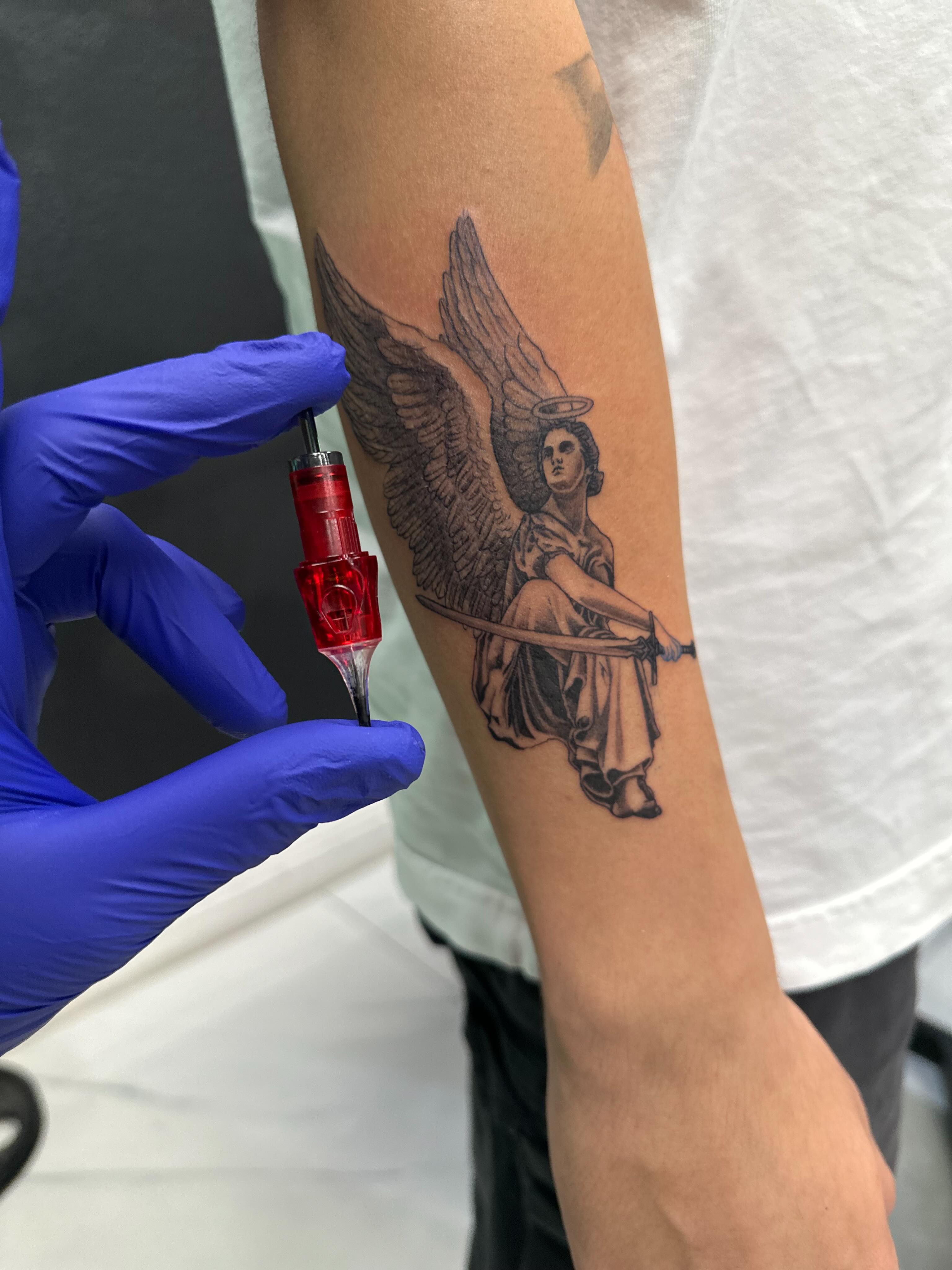 Tattoo by @viciousmarc — black_and_grey
