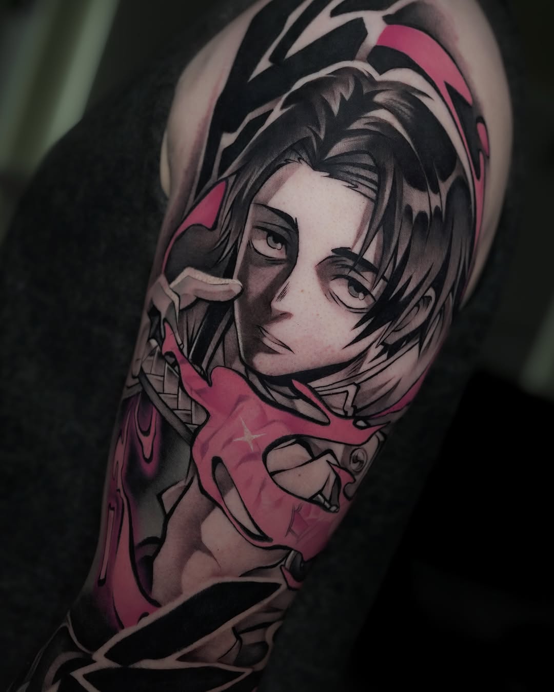 Tattoo by @hideaki.ink — anime, realism
