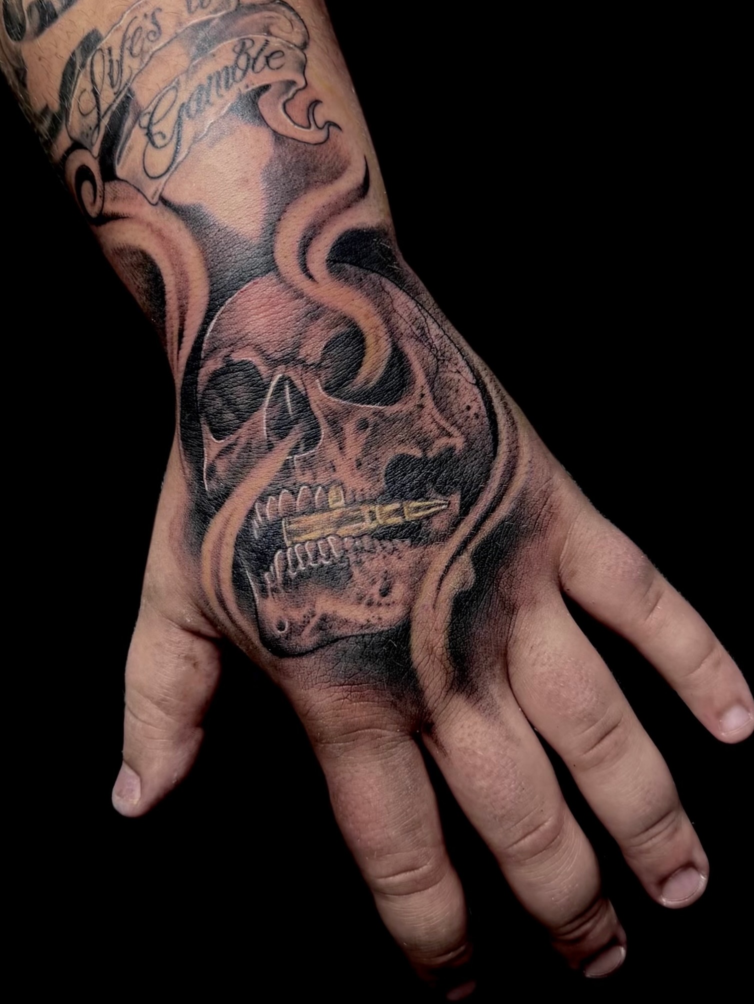 Tattoo by @katscratchtattooss — realism, dark_realism