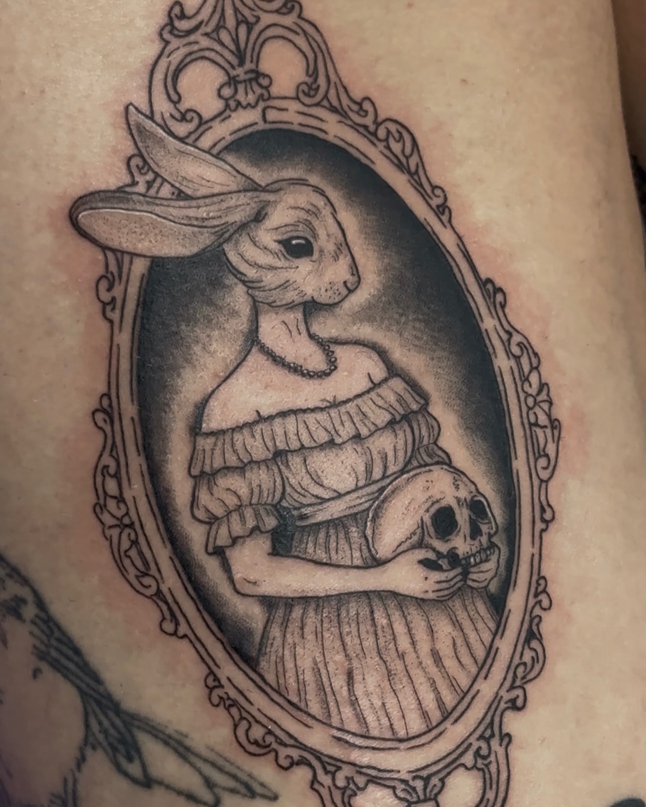 Tattoo by @feralfawntattoo — black_and_grey, realism