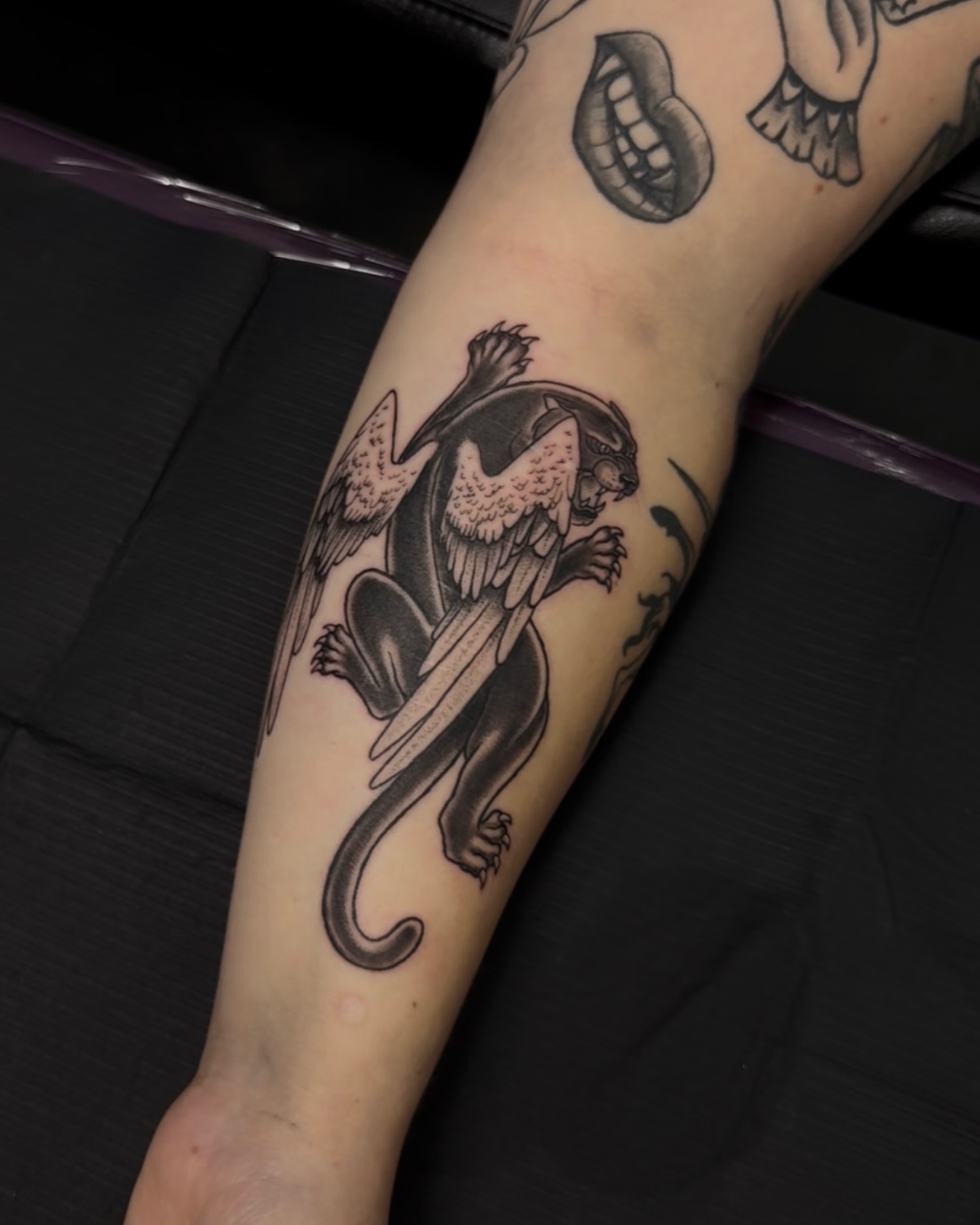 Tattoo by @feralfawntattoo — black_and_grey