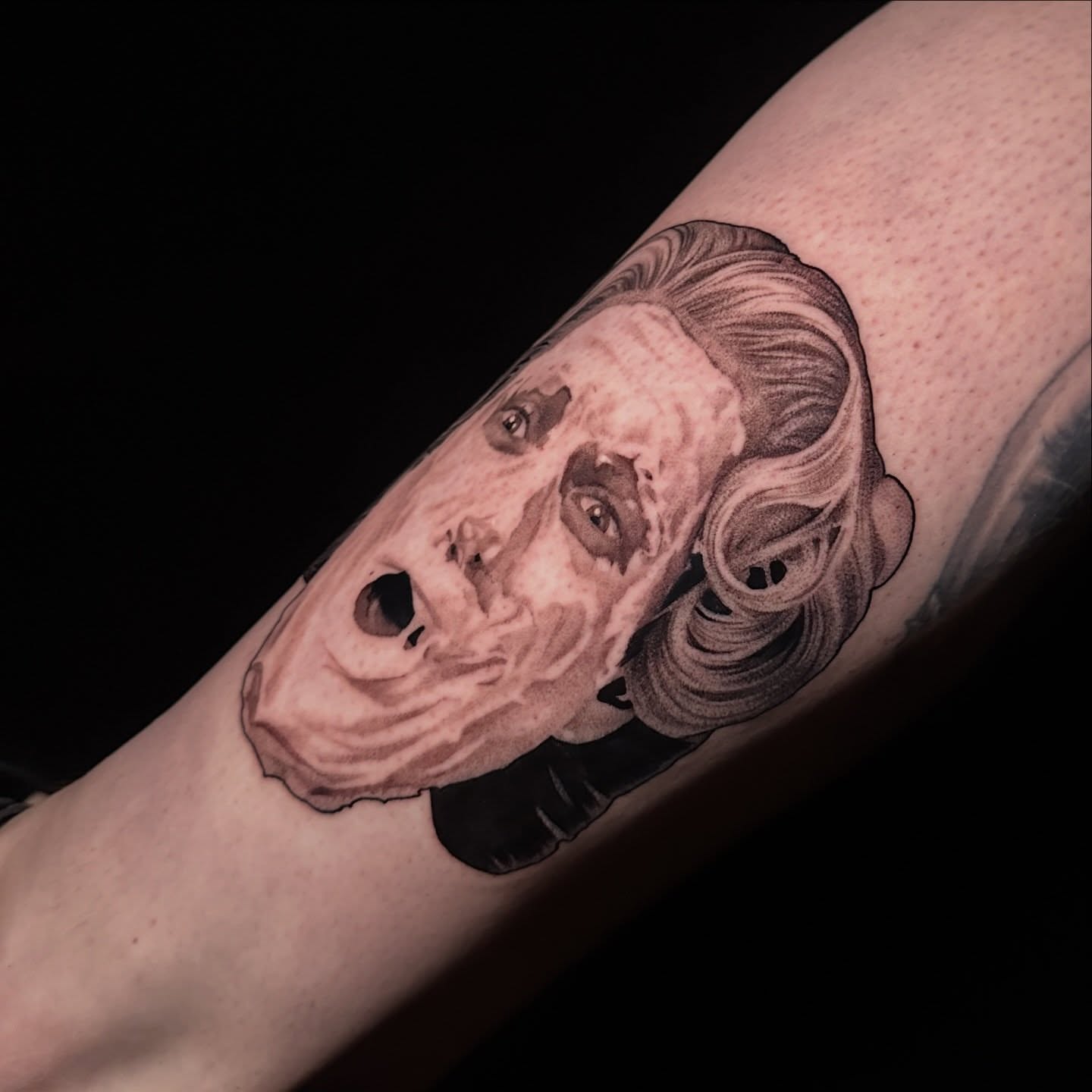 Tattoo by @tattoosandtealeaves — realism, dotwork