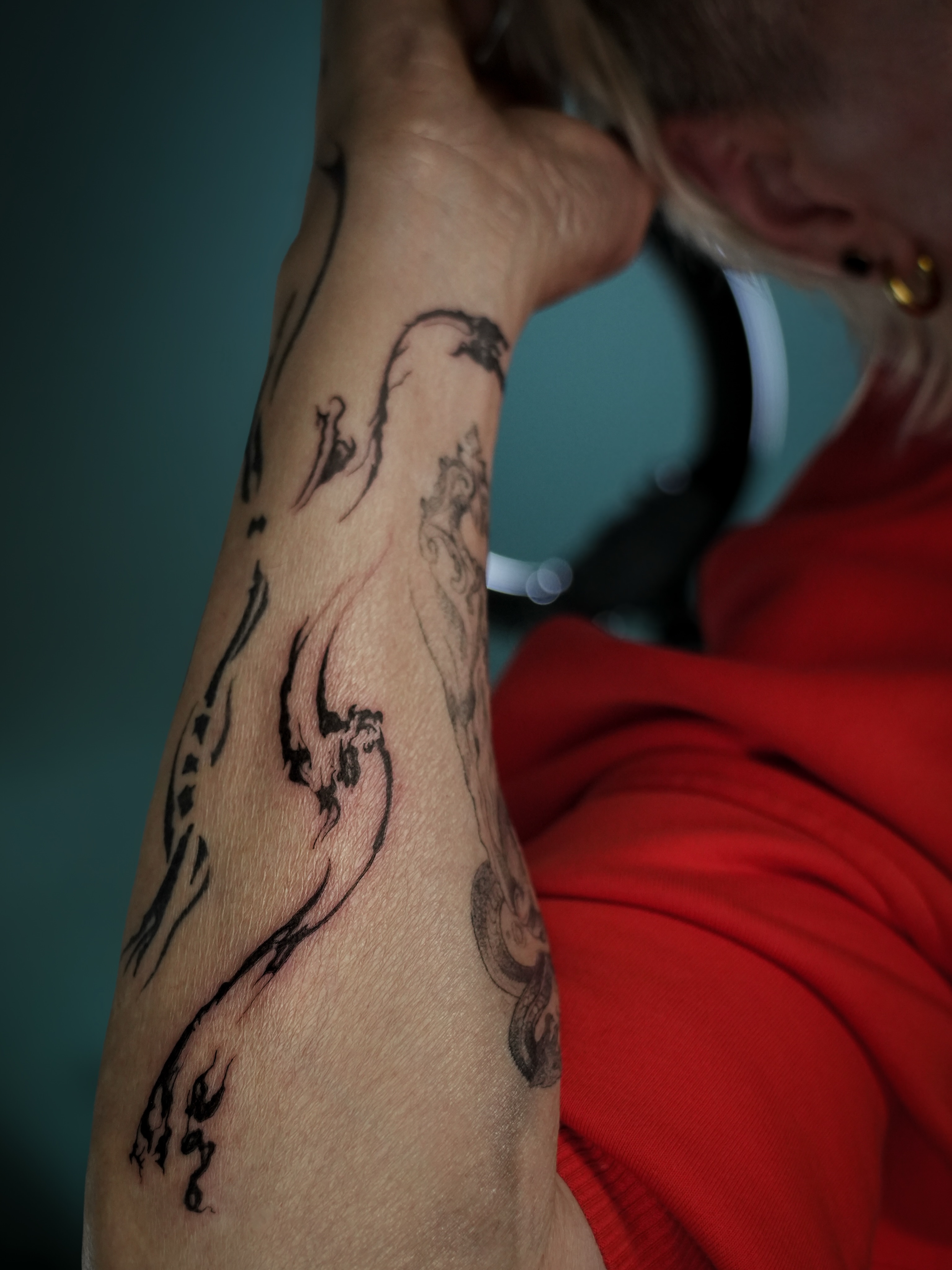 Tattoo by @tomtranchina โ black_and_grey
