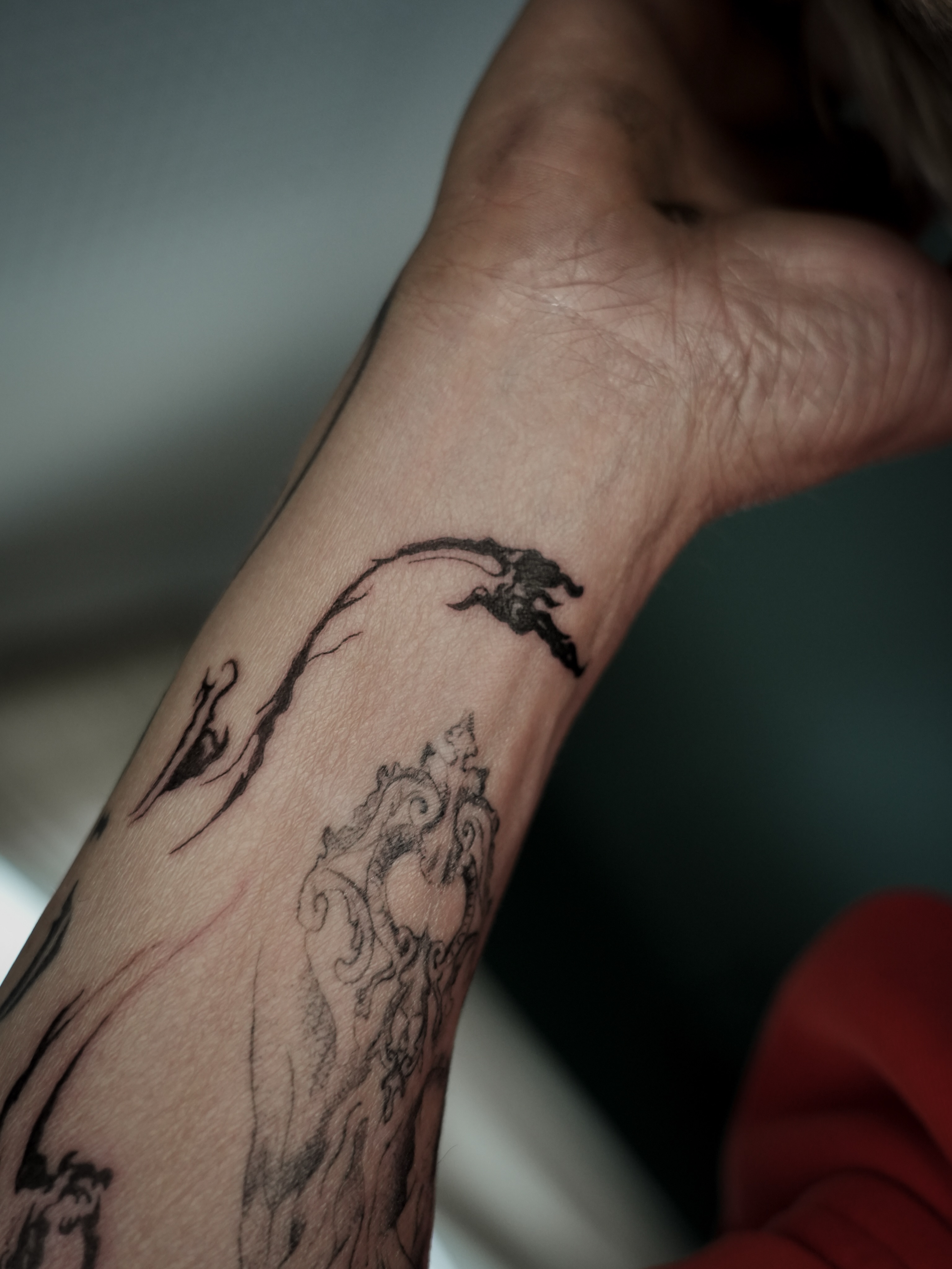 Tattoo by @tomtranchina โ black_and_grey